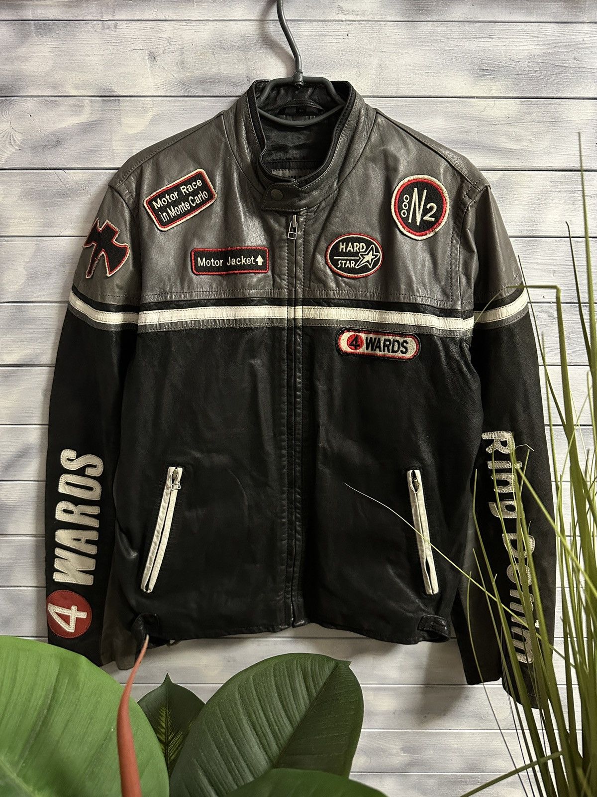 Other Rare 4 Wards Leather Jacket Racing Motorcycle Size US M / EU 48-50 / 2 - 1 Thumbnail