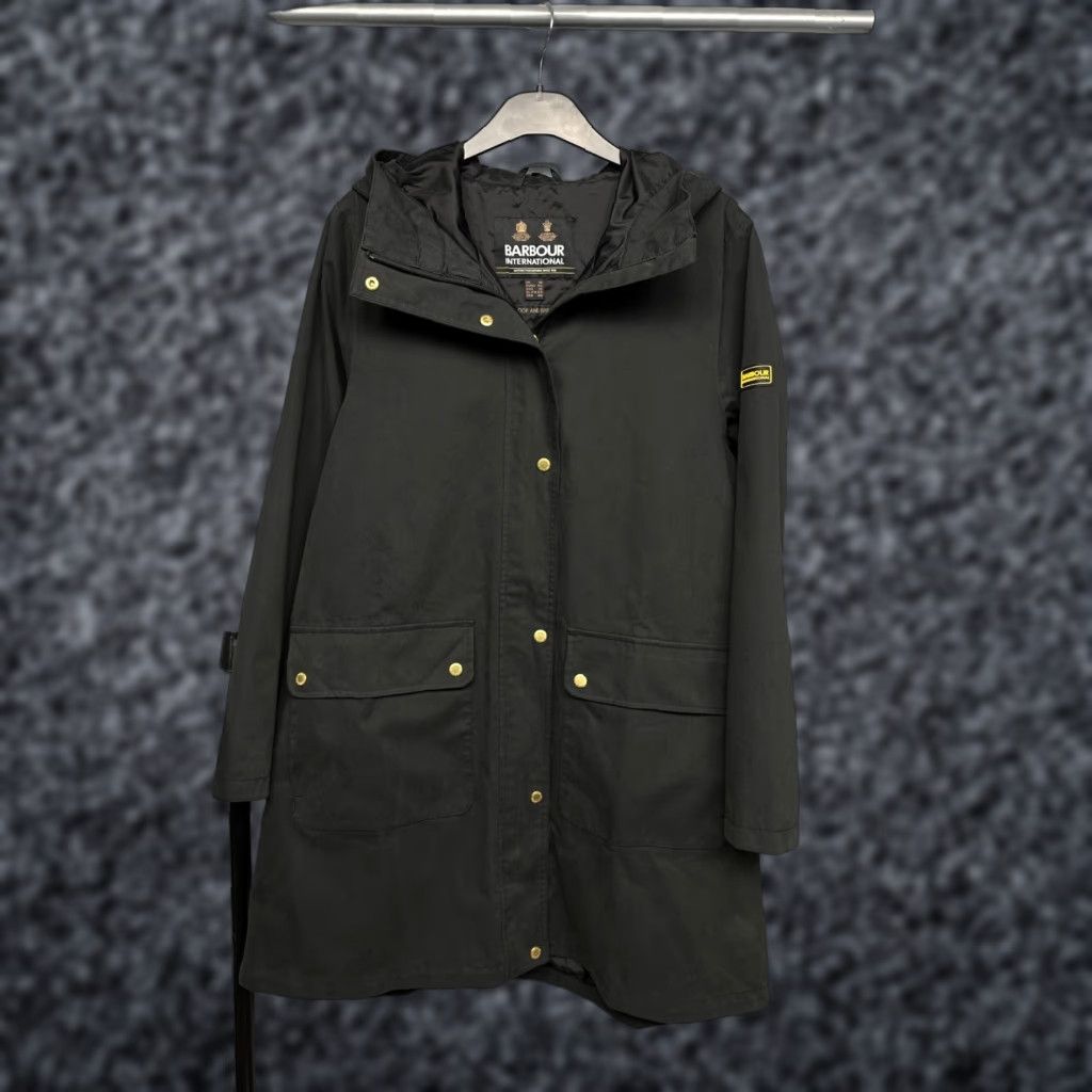 Barbour Barbour International Clypse Womens Waterproof Jacket UK 16 Jacket Womens Black Barbour Waterproof 2010s Mens? No, Womens Size XL / US 12-14 / IT 48-50 - 1 Thumbnail