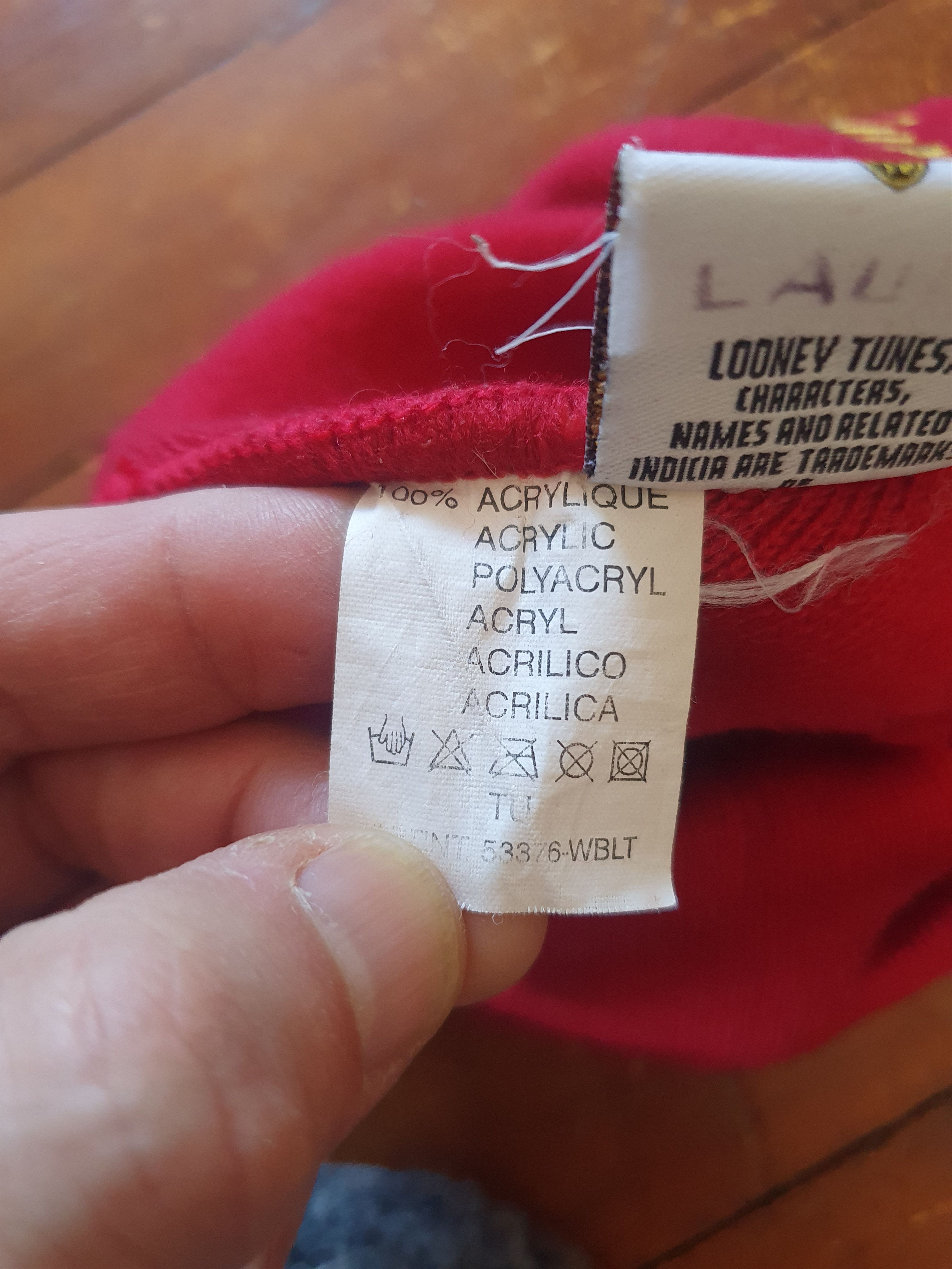 Vintage × Warner Bros Looney Tunes Bugs Bunny Warner Bros Vtg 1997 Beanie Hat Size ONE SIZE - 7 Thumbnail