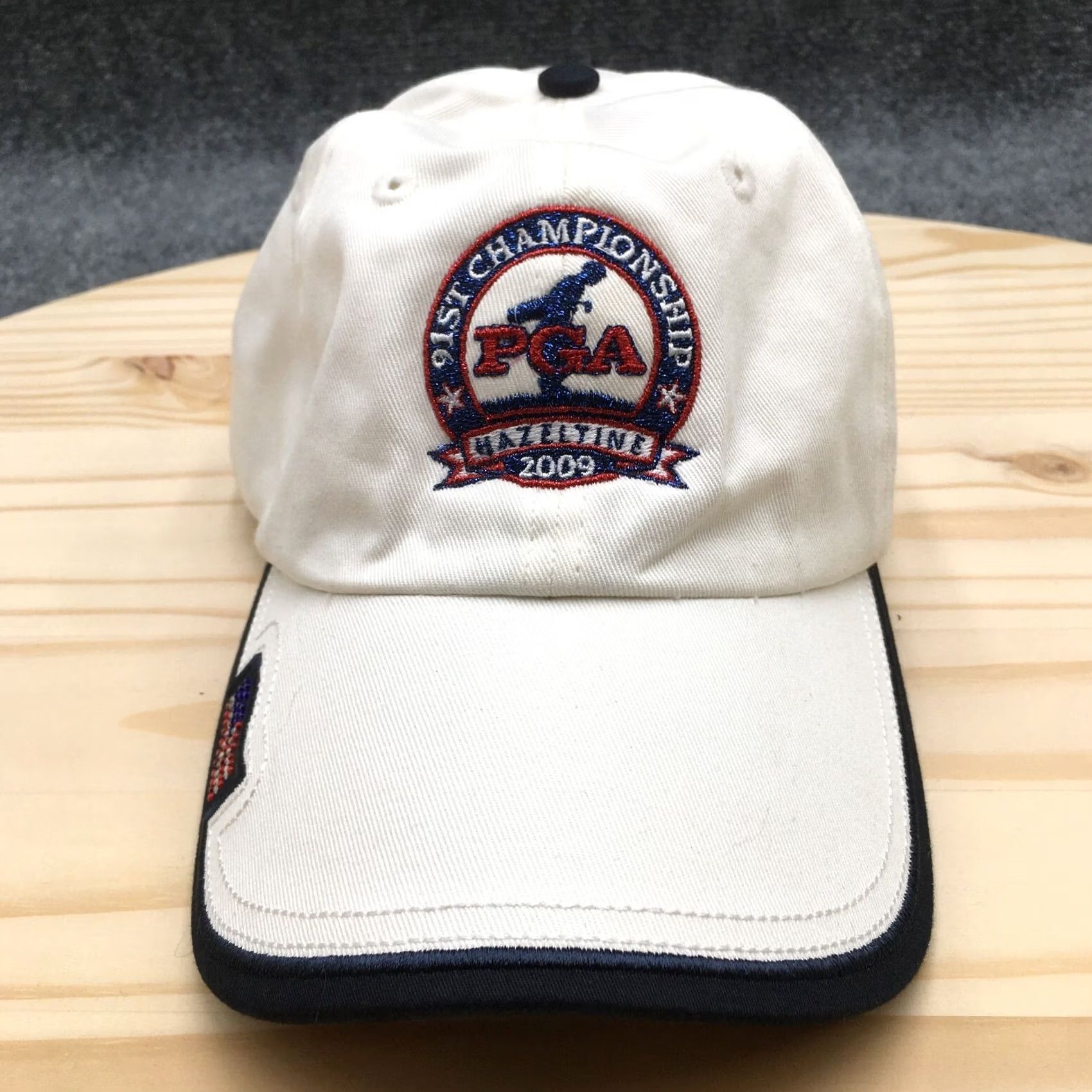 Logo 7 PGA Hazeltine 2009 Baseball Cap Hat Womens One Size White Logo - 91st Championship, Kate Lord, Vintage? No, 100s of items Size ONE SIZE - 2 Thumbnail