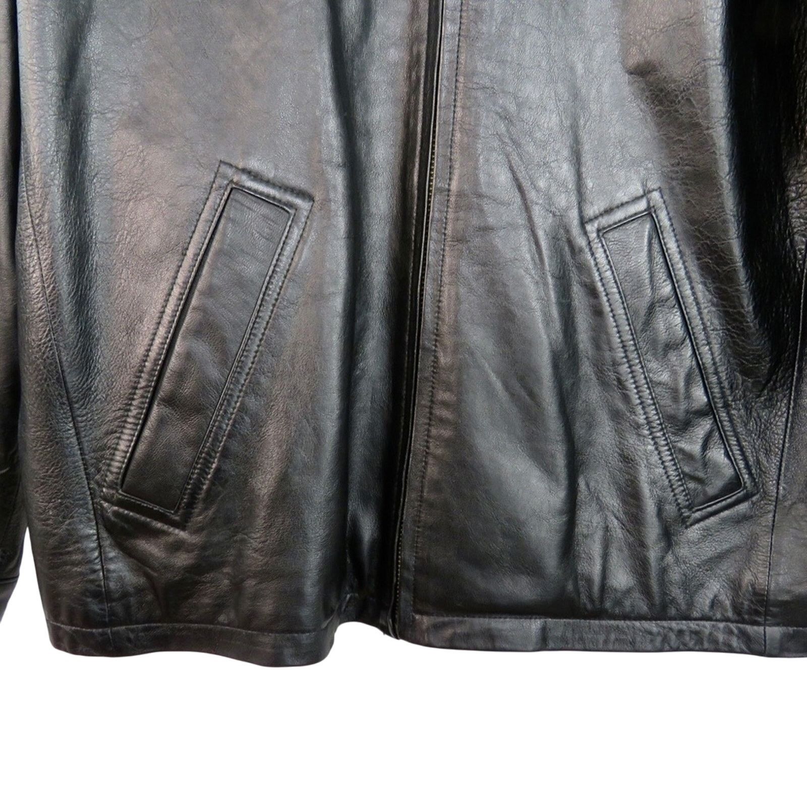 Wilsons Leather Vintage Wilson's Leather Men's Black Leather Jacket Large Size US L / EU 52-54 / 3 - 3 Thumbnail