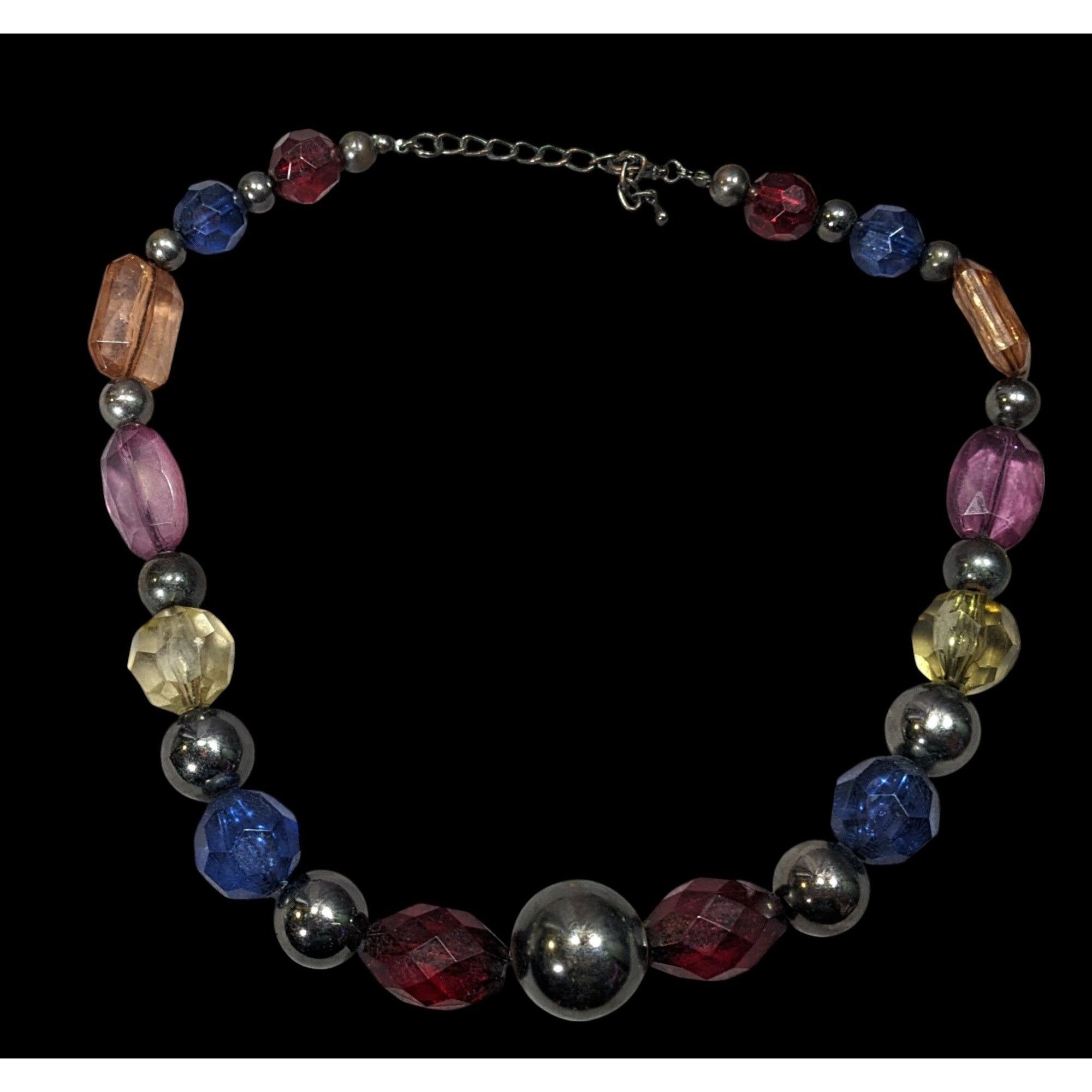 Other Vintage Chunky Rainbow Beaded Statement Necklace Size ONE SIZE - 1 Thumbnail