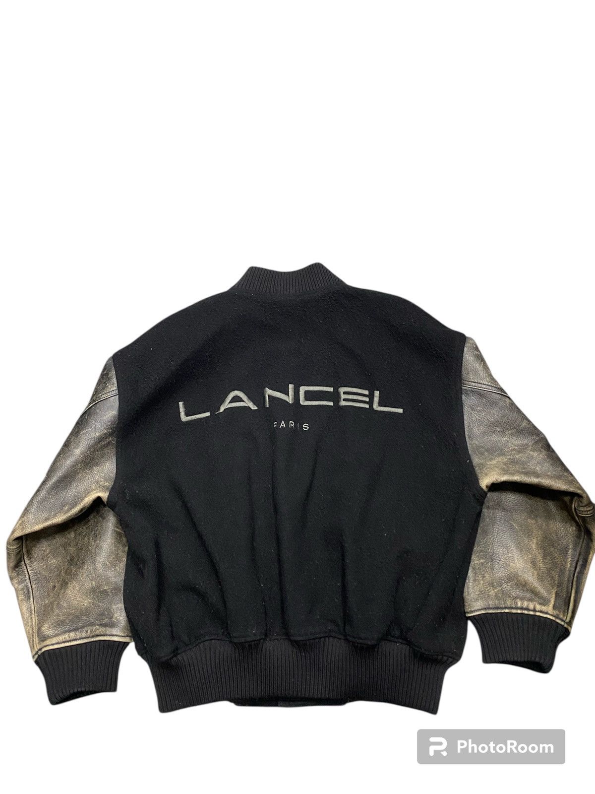 Lancel LANCEL paris vintage varsity Leather wool Size US XL / EU 56 / 4 - 1 Thumbnail
