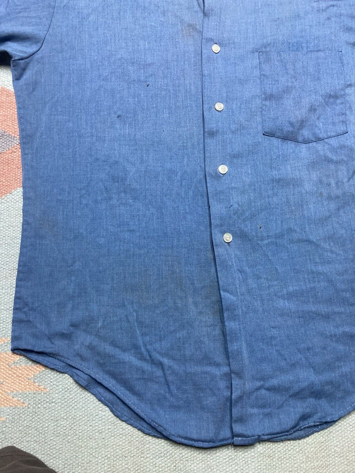 Vintage Vintage 70s button shirt Kmart poly cotton distressed medium Size US L / EU 52-54 / 3 - 3 Thumbnail