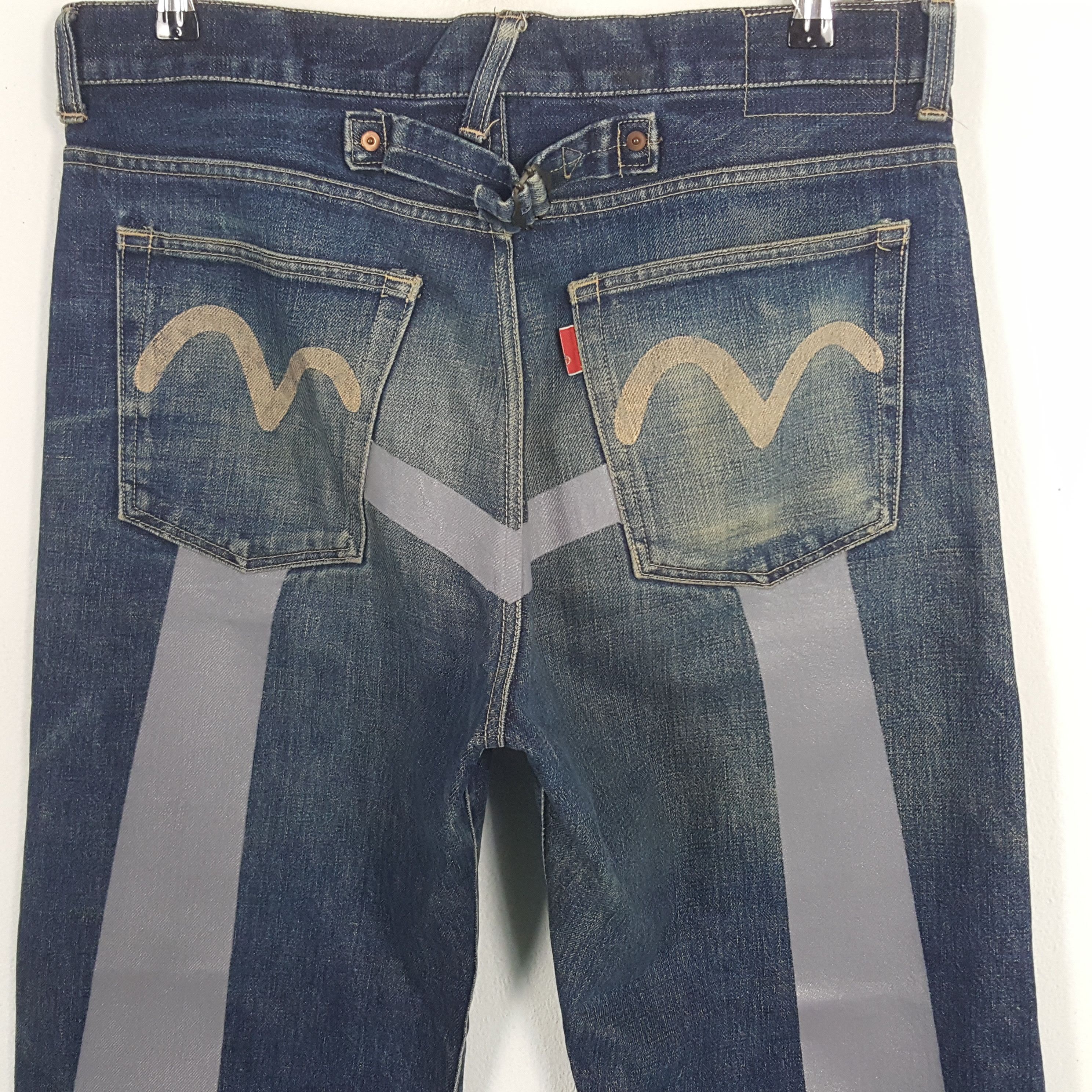 Japanese Brand × Vintage Vintage Evisu Japanese Brand Daicock Custom Art Denim Jeans Size US 33 - 2 Thumbnail
