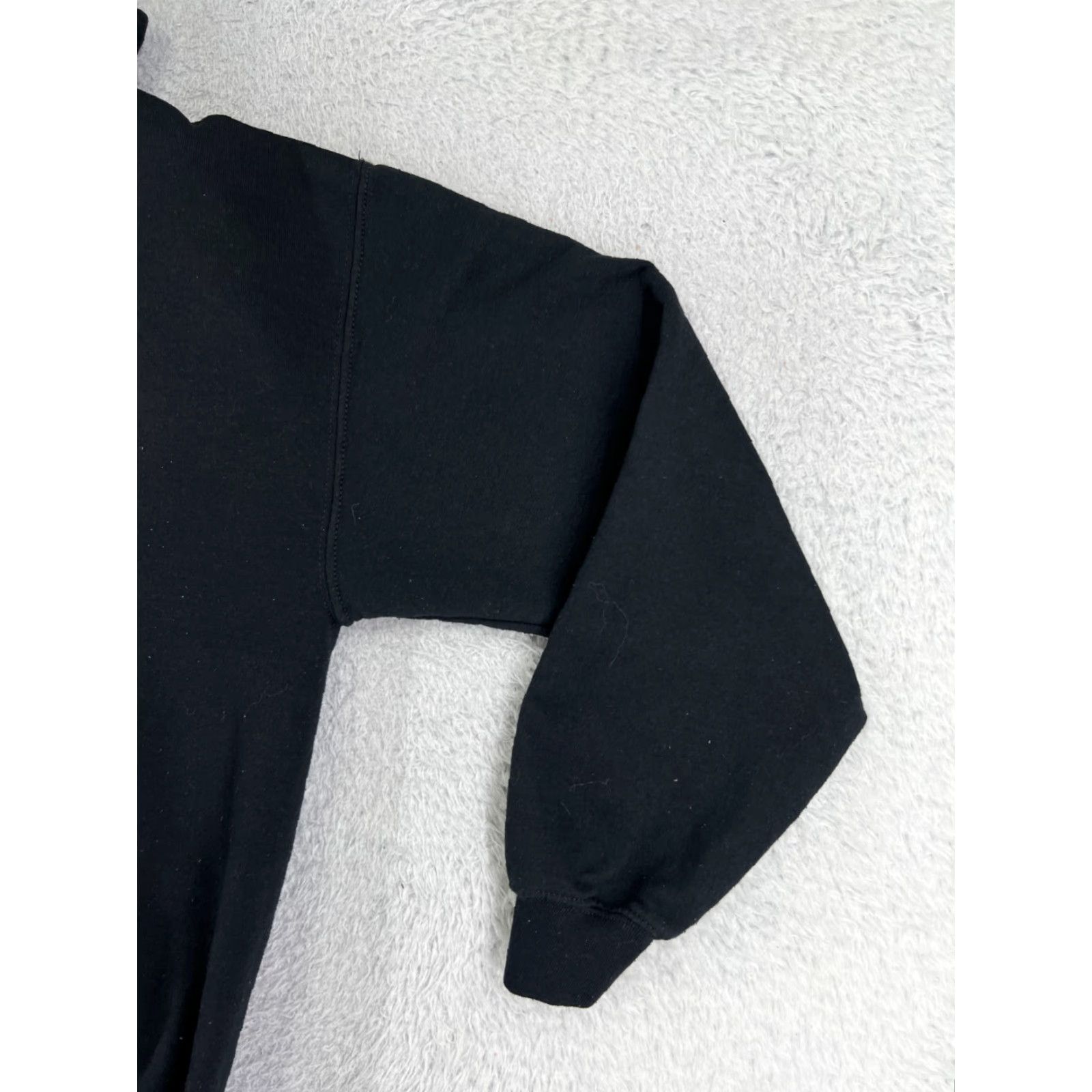 Vintage Black Pink Womens Hoodie Pullover 2020s KPop Music Logo Solid Long Sleeve Cotton Black Medium Size M / US 6-8 / IT 42-44 - 4 Thumbnail