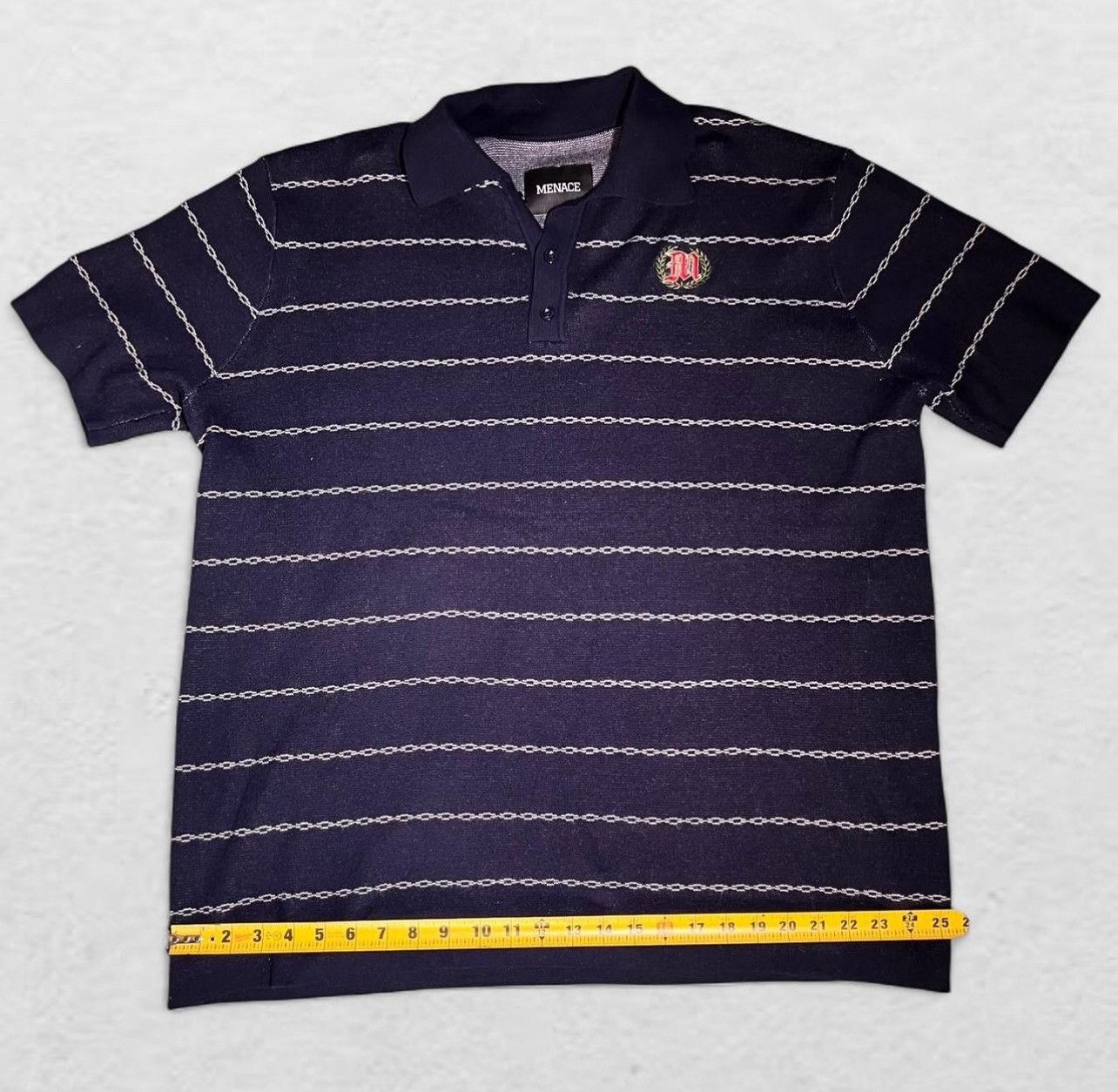 Menace Navy and white striped Menace polo shirt. NEVER WORN Size US L / EU 52-54 / 3 - 3 Thumbnail