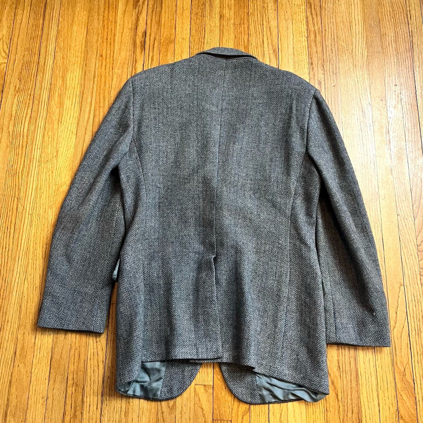 Vintage VINTAGE Boundary Waters Milnburn Tweed Blazer Mens 38 Sport Coat Gray Regular Coat Mens 38 Gr ay Boundry Water Vintage Size 38R - 3 Thumbnail