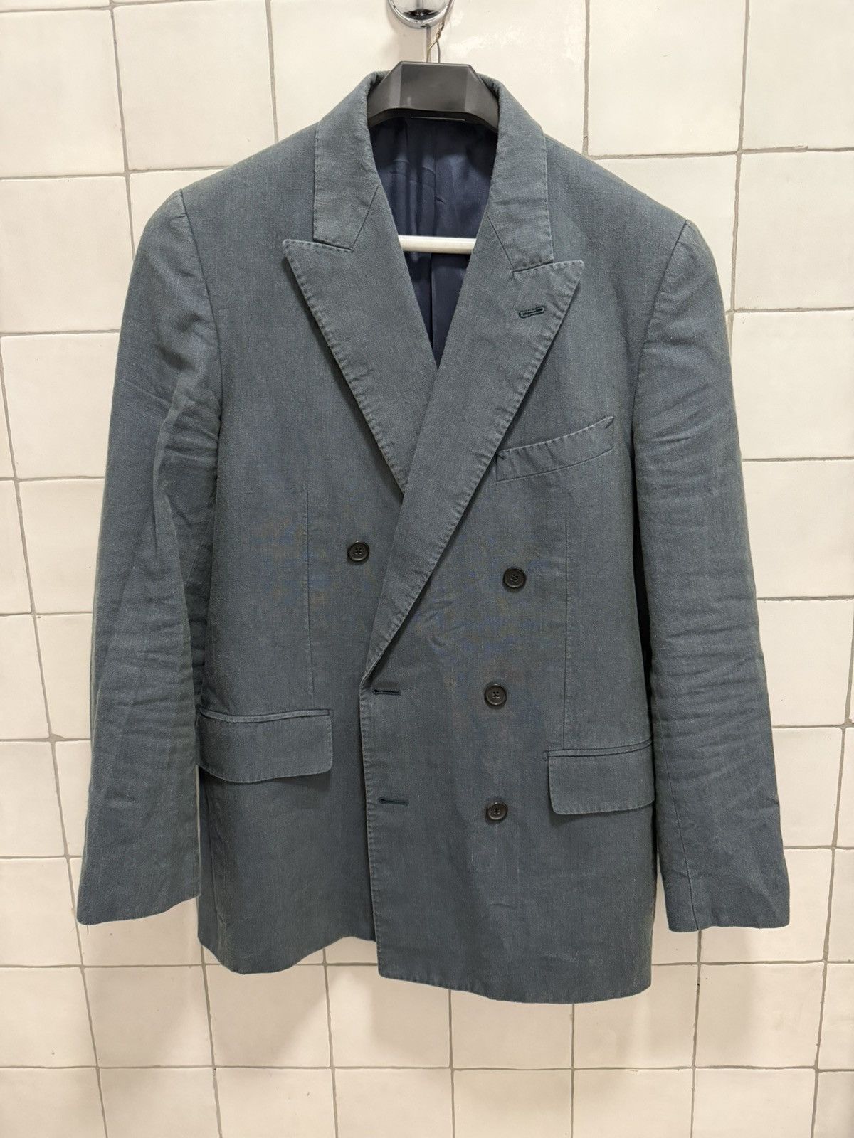 HUSBANDS Husbands paris double breasted linen suit Size 50R - 2 Thumbnail
