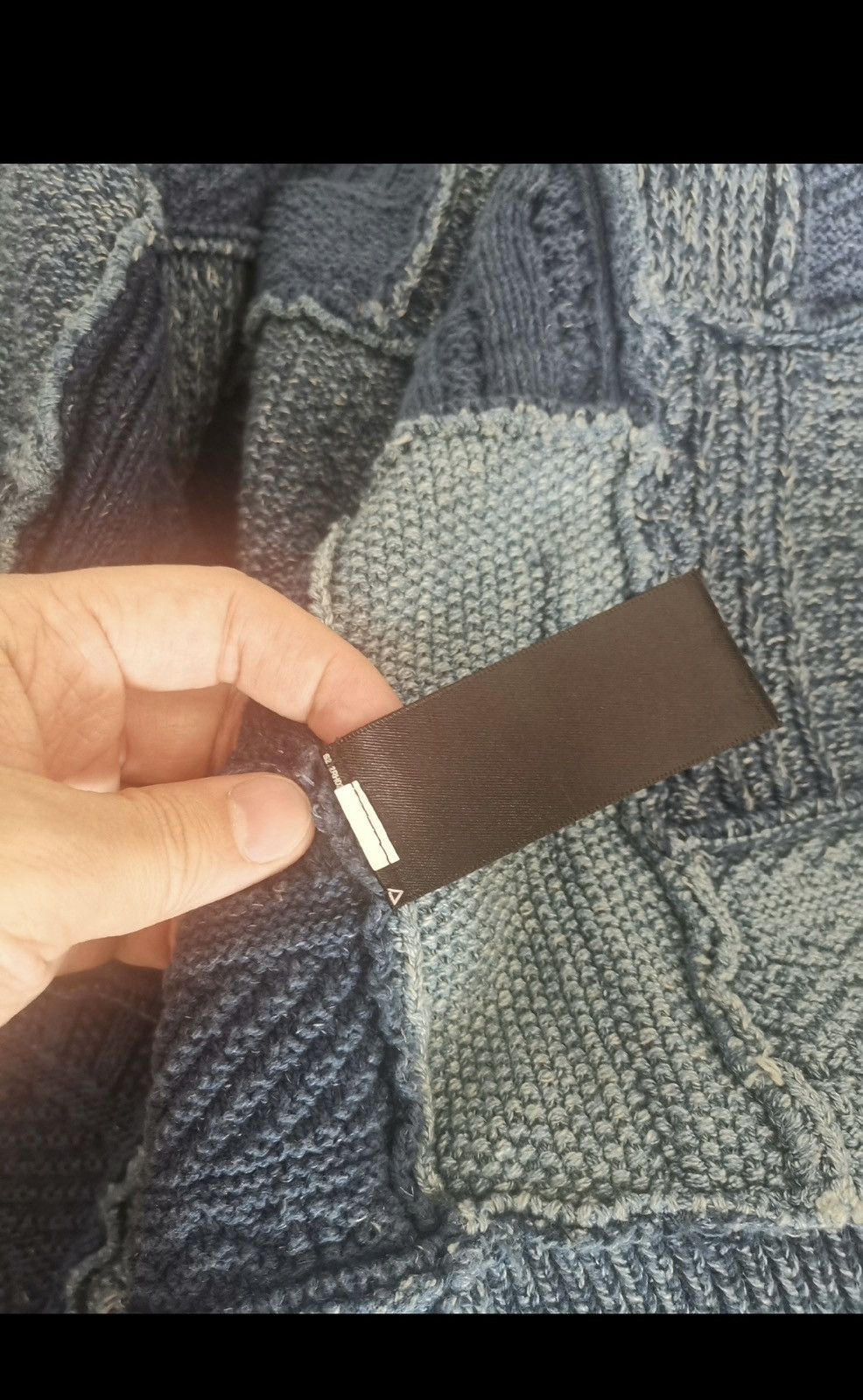 RRL Ralph Lauren RRL PATCHWORK SHAWL COLLAR CARDIGAN INDIGO BLUE Size US M / EU 48-50 / 2 - 6 Thumbnail