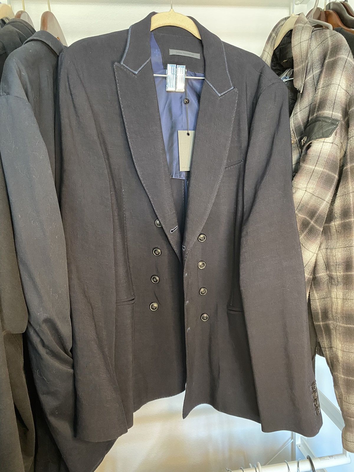 John Varvatos John Varvatos Runway Blazer Officer Blue Size 52S - 1 Thumbnail