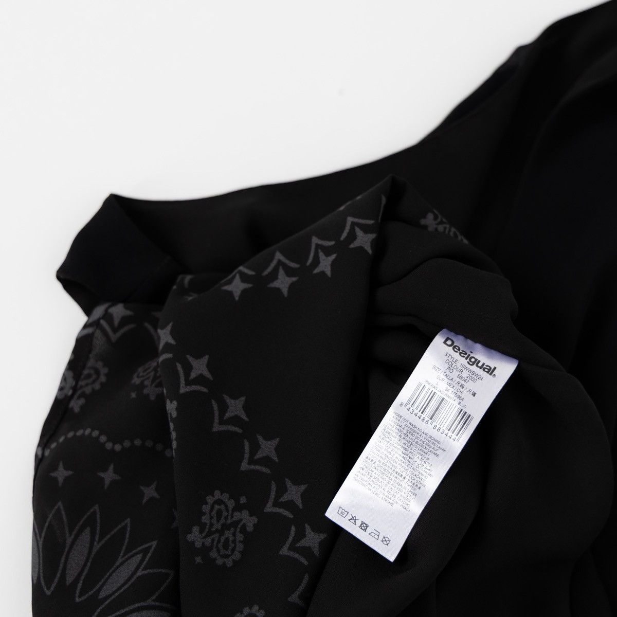 Desigual Desigual Black Sheer Tank Top Asymmetric Sleeveless Blouse Size L / US 10 / IT 46 - 9 Thumbnail
