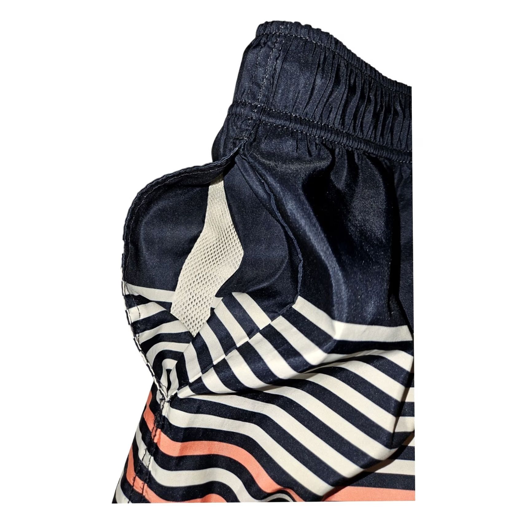 Nautica Nautica Swim Trunks Mens Large Blue Striped Beach Vacation Draw String Size ONE SIZE - 7 Thumbnail