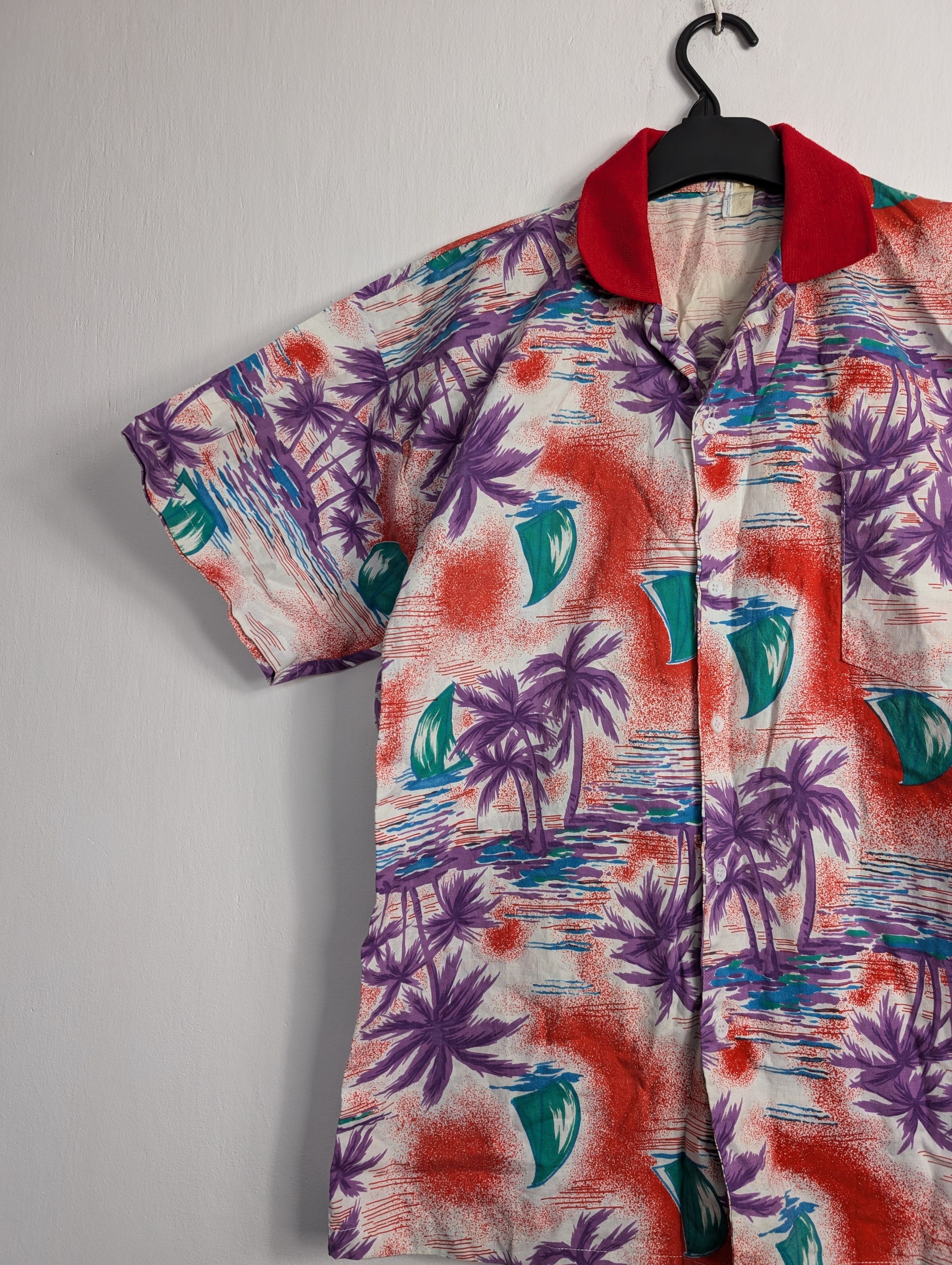 Vintage Vintage Y2K Hawaiian Shirt - Summer Floral Palm Tree Print Size US L / EU 52-54 / 3 - 2 Thumbnail