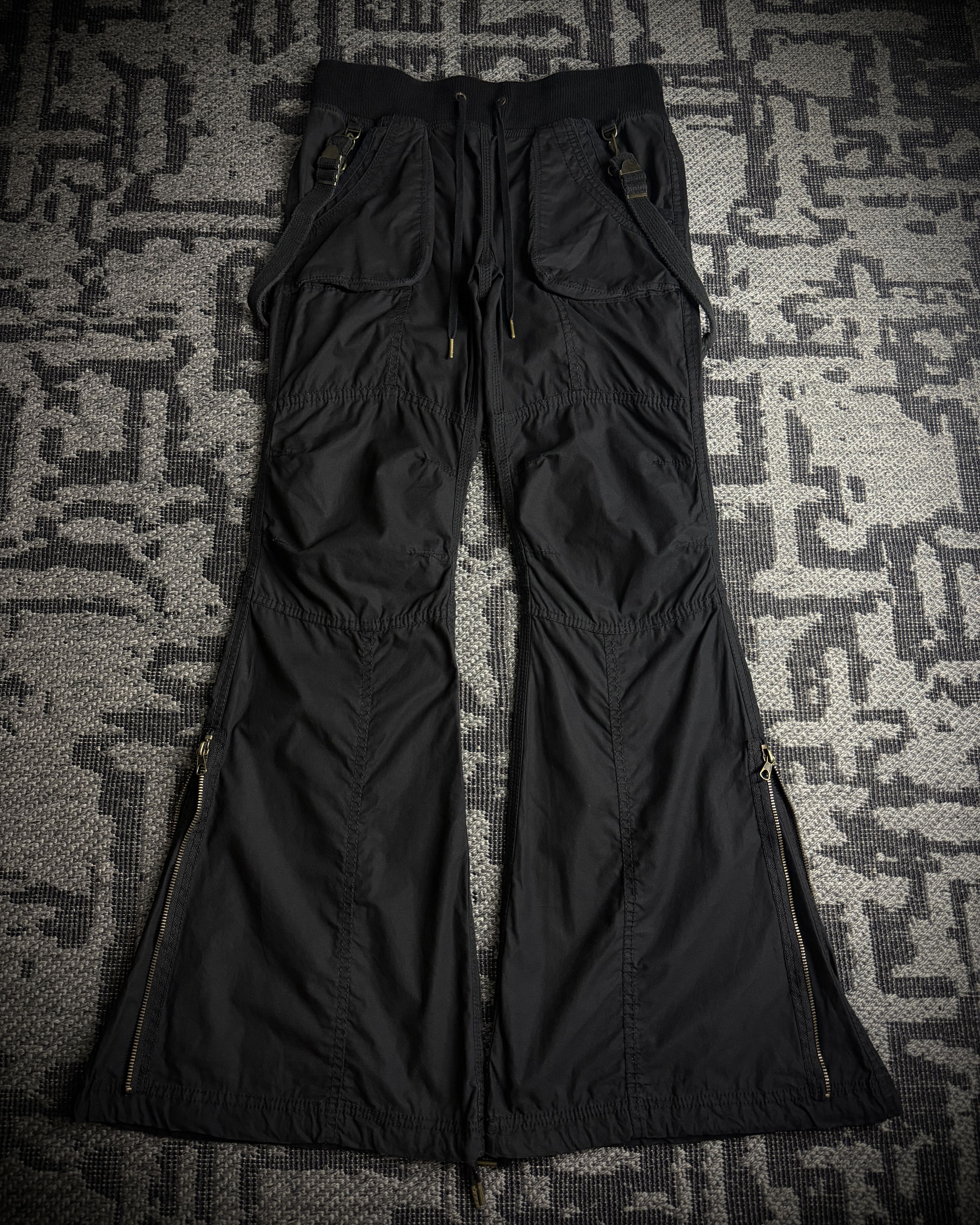 GOA GOA Suspender Cargo Flared Pants Black Size US 30 / EU 46 - 1 Thumbnail