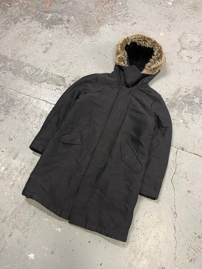 Emporio Armani FW2013 Emporio Armani Black Faux Fur Hooded Long Jacket Size US M / EU 48-50 / 2 - 4 Thumbnail