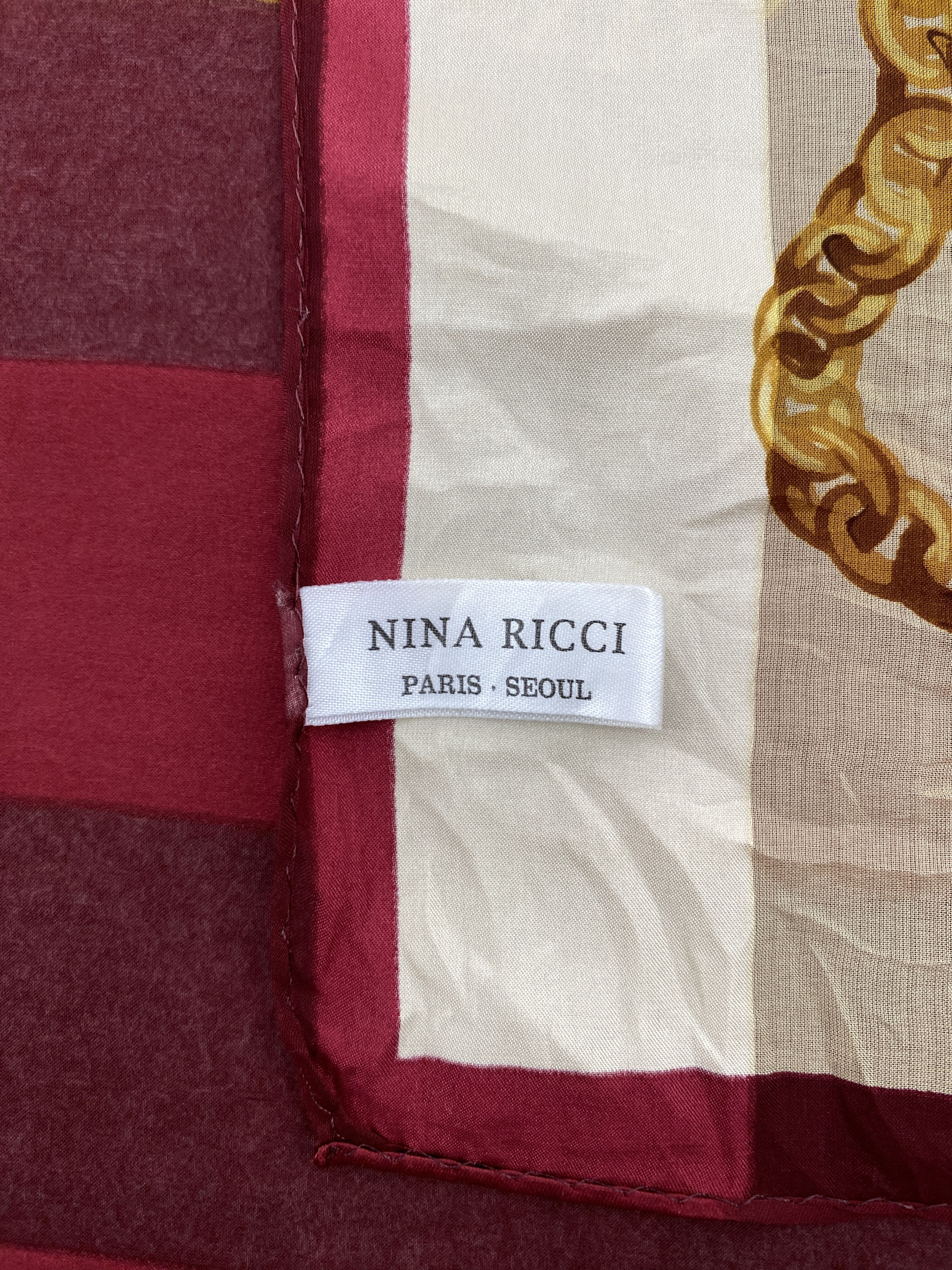 Nina Ricci Nina Ricci Silk Scarf / Silk Shawl SN0244 Size ONE SIZE - 2 Thumbnail