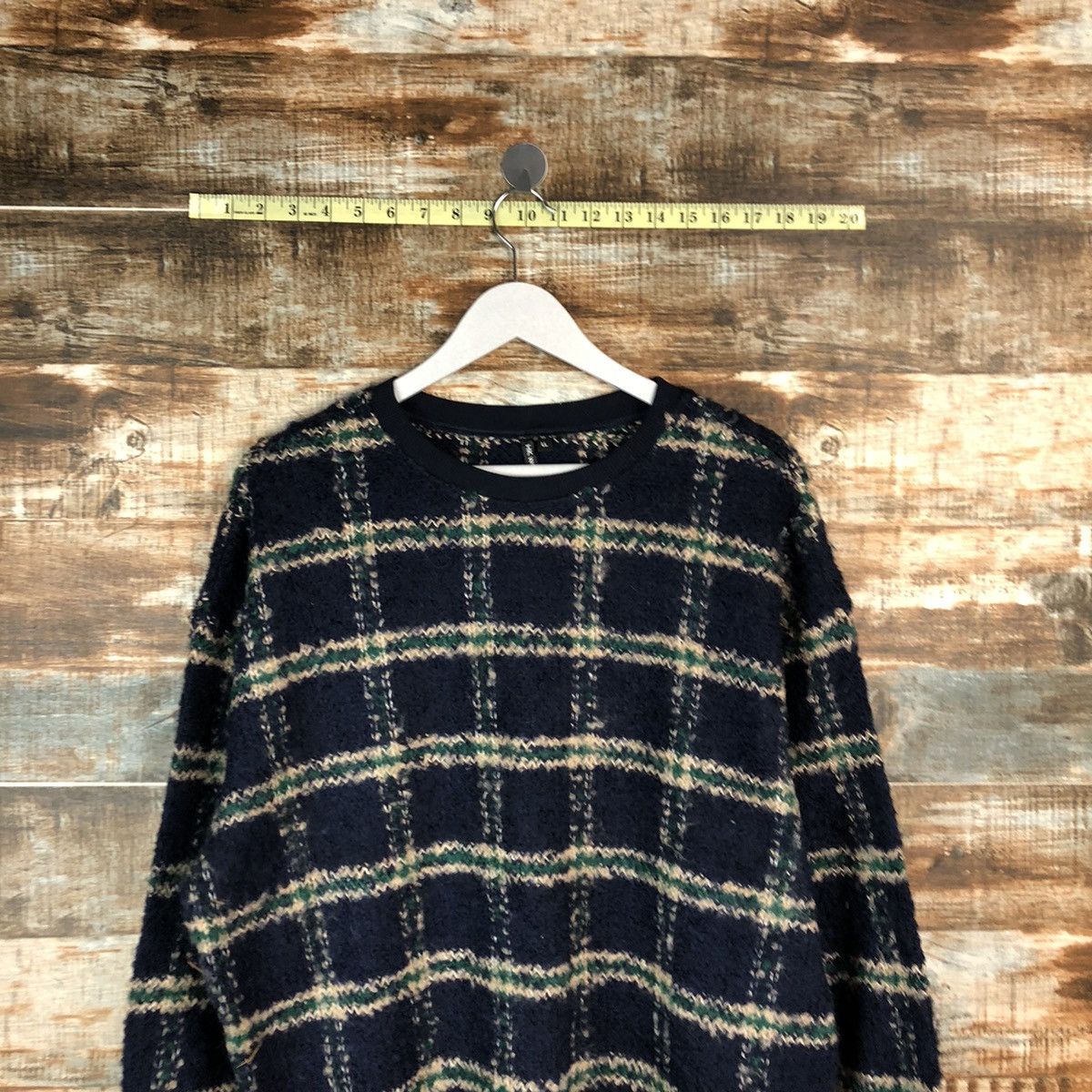 Homespun Knitwear Hk Works London Checkred Black Knitwear #A1744 Size US L / EU 52-54 / 3 - 2 Thumbnail