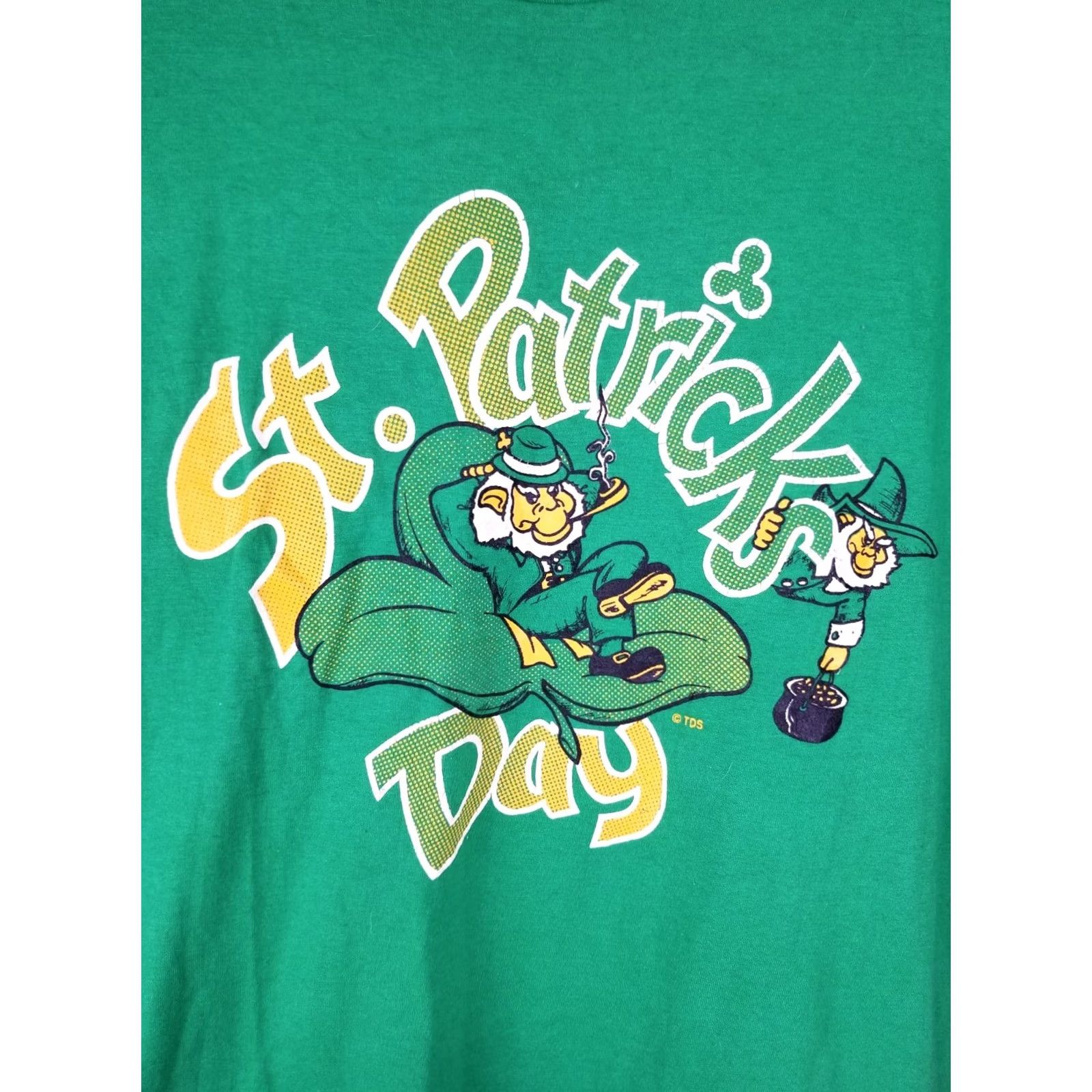 Vintage VINTAGE SCREEN STAR Shirt Mens XL Green PATRICK DAY IRISH SINGLE STITCH Size US XL / EU 56 / 4 - 2 Thumbnail