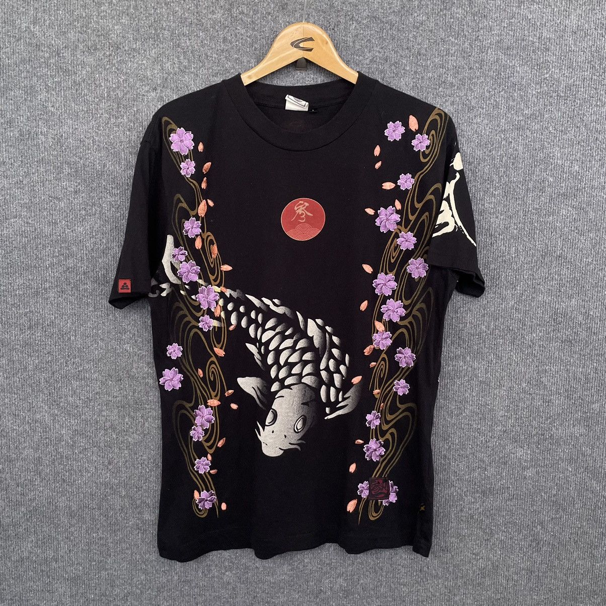 Japanese Brand Koi Fish Sukajan Karakuri Ed Hardy Affliction T Shirt Size US M / EU 48-50 / 2 - 1 Thumbnail