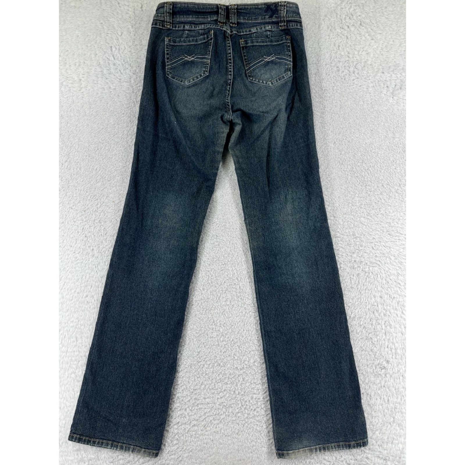 Vintage Xica Jeans Womens 9 Blue Denim Straight Leg Cotton Blend Mid Rise Stretch Pants/Jeans Size 30" / US 8 / IT 44 - 2 Thumbnail