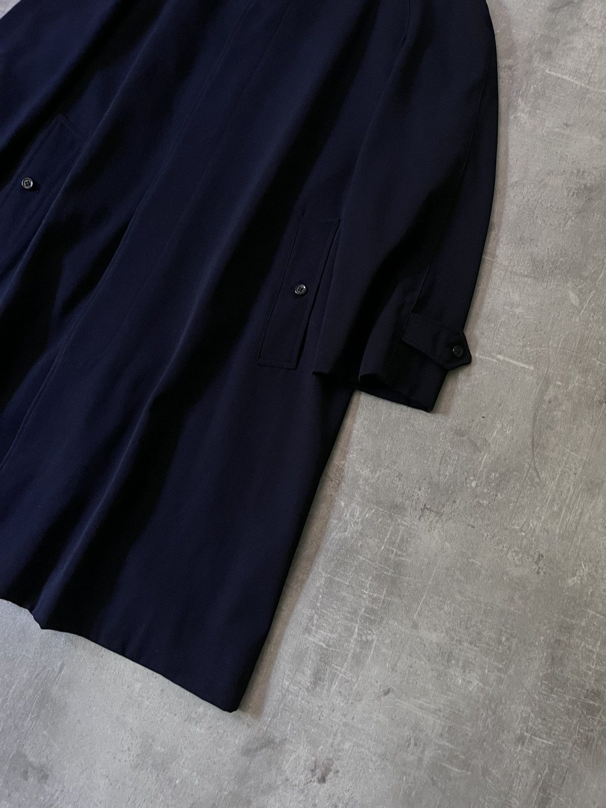 Burberry Burberrys Vintage Wool Long Coat Navy 90s Size US L / EU 52-54 / 3 - 3 Thumbnail