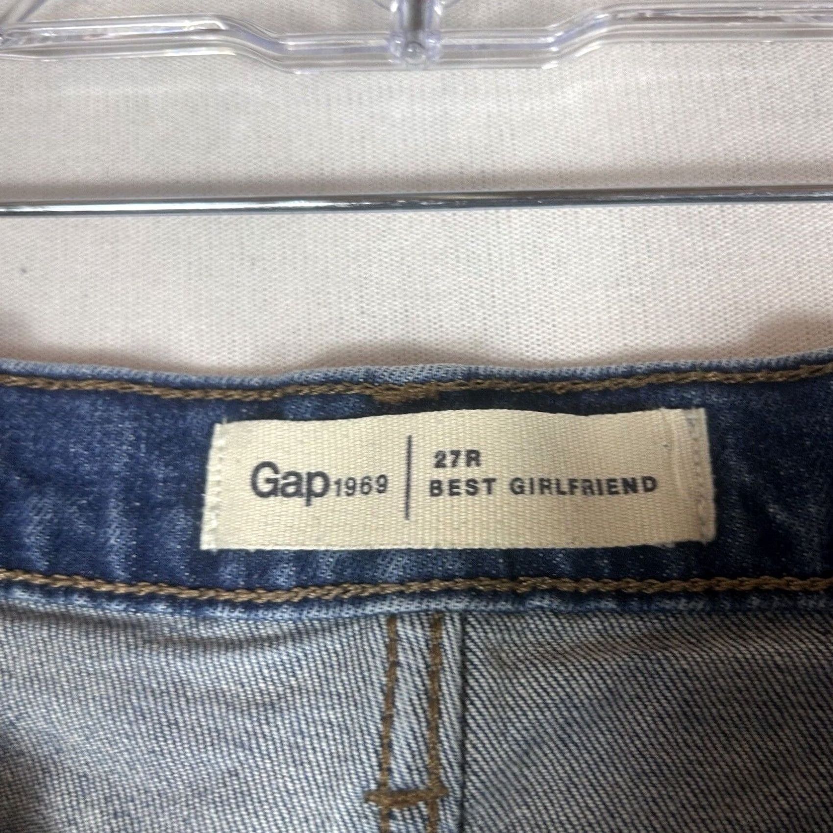 Gap Gap 1969 Jeans Womens Size 27R Ankle Blue Cotton Stretch Denim 5-Pocket Straight Regular Rise Mid Vintage: No Size 27" / US 4 / IT 40 - 3 Thumbnail