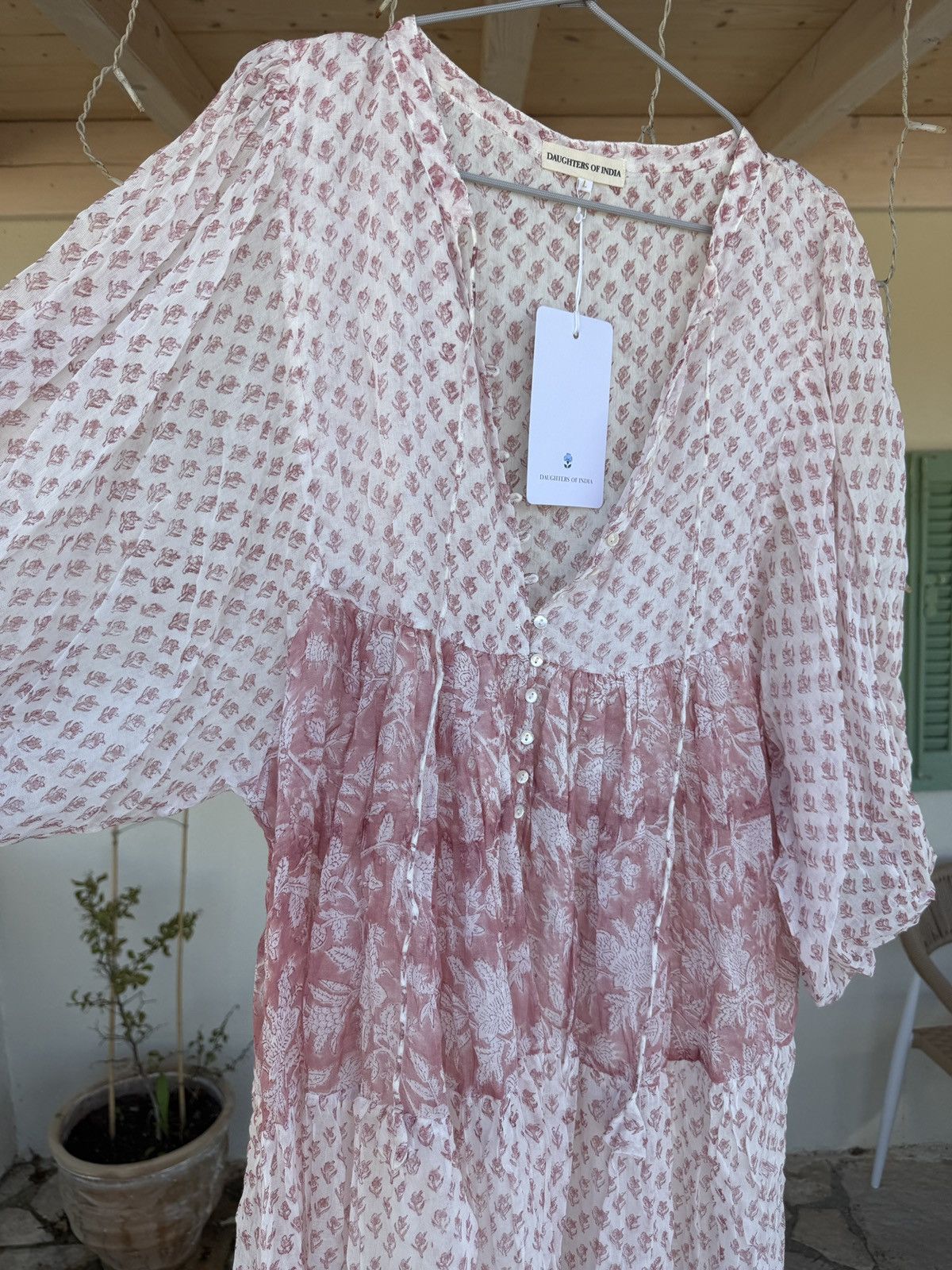 Other Daughters of India - Nora Dress in Primrose - Size L - New! Size L / US 10 / IT 46 - 6 Thumbnail