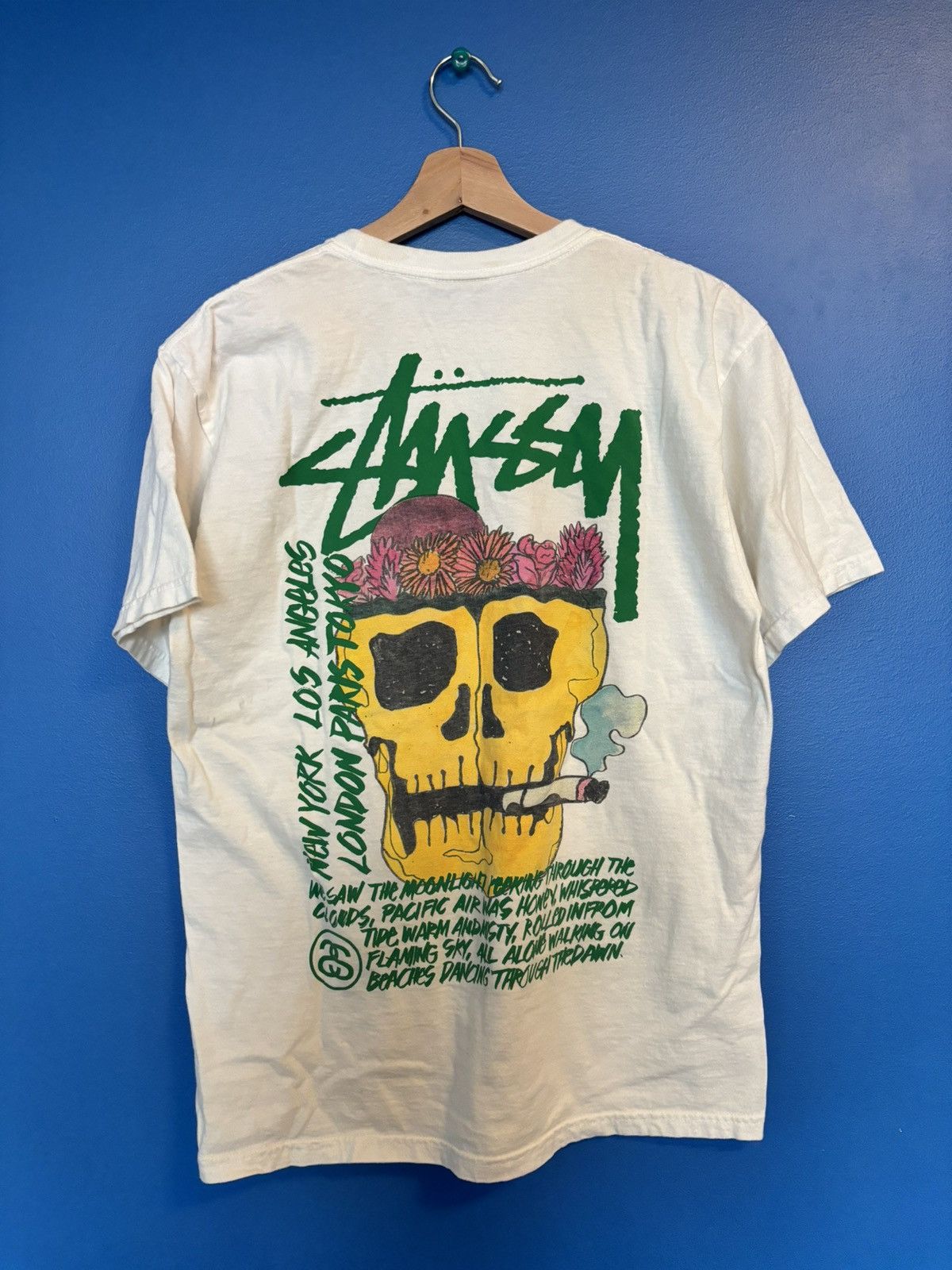 Stussy Stussy Smoking Skull tee Size US M / EU 48-50 / 2 - 1 Thumbnail