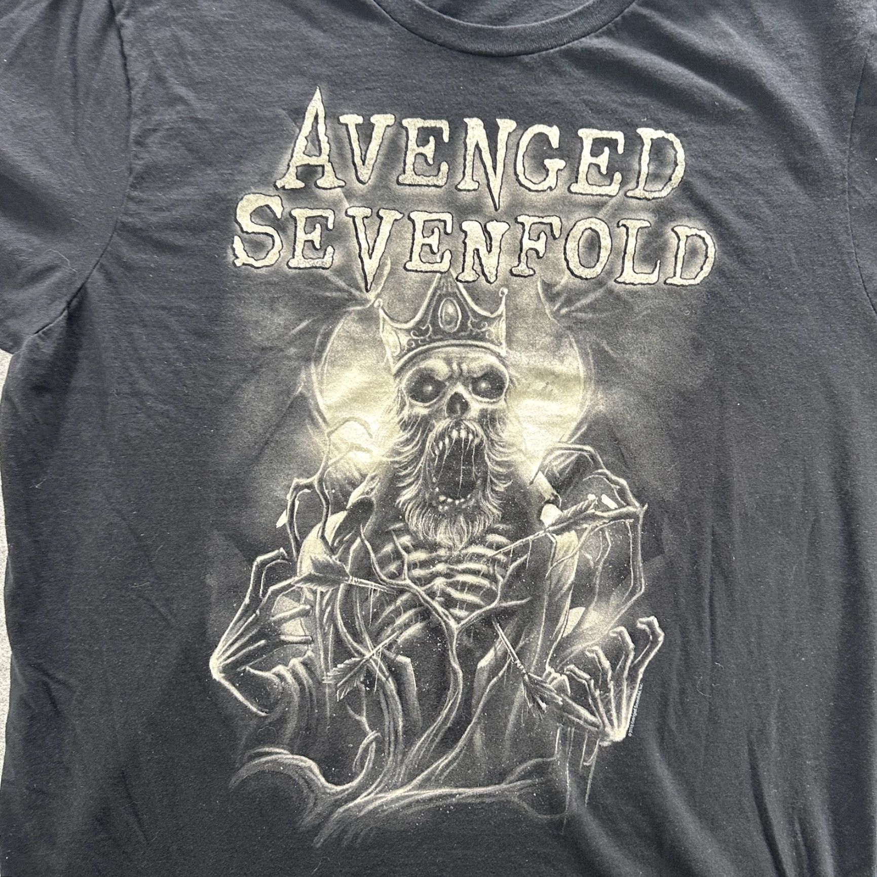 Vintage Avenged Sevenfold Shirt Mens 2XL Black Graphic Skeleton King Band Rock Metal Size US XXL / EU 58 / 5 - 2 Thumbnail