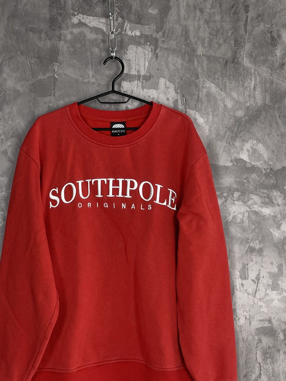 Southpole × Vintage Vintage Southpole Big Logo Red Sweatshirt Y2K USA Size US L / EU 52-54 / 3 - 4 Thumbnail