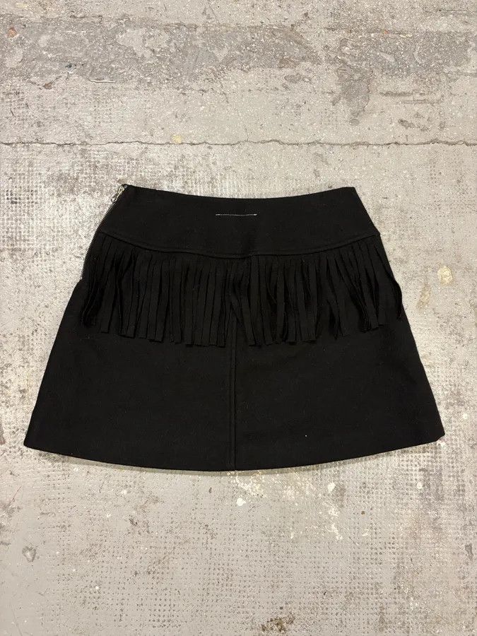 Maison Margiela Maison Margiela Black Fringe Trompe L’oeil Skirt Size 27" / US 4 / IT 40 - 4 Thumbnail