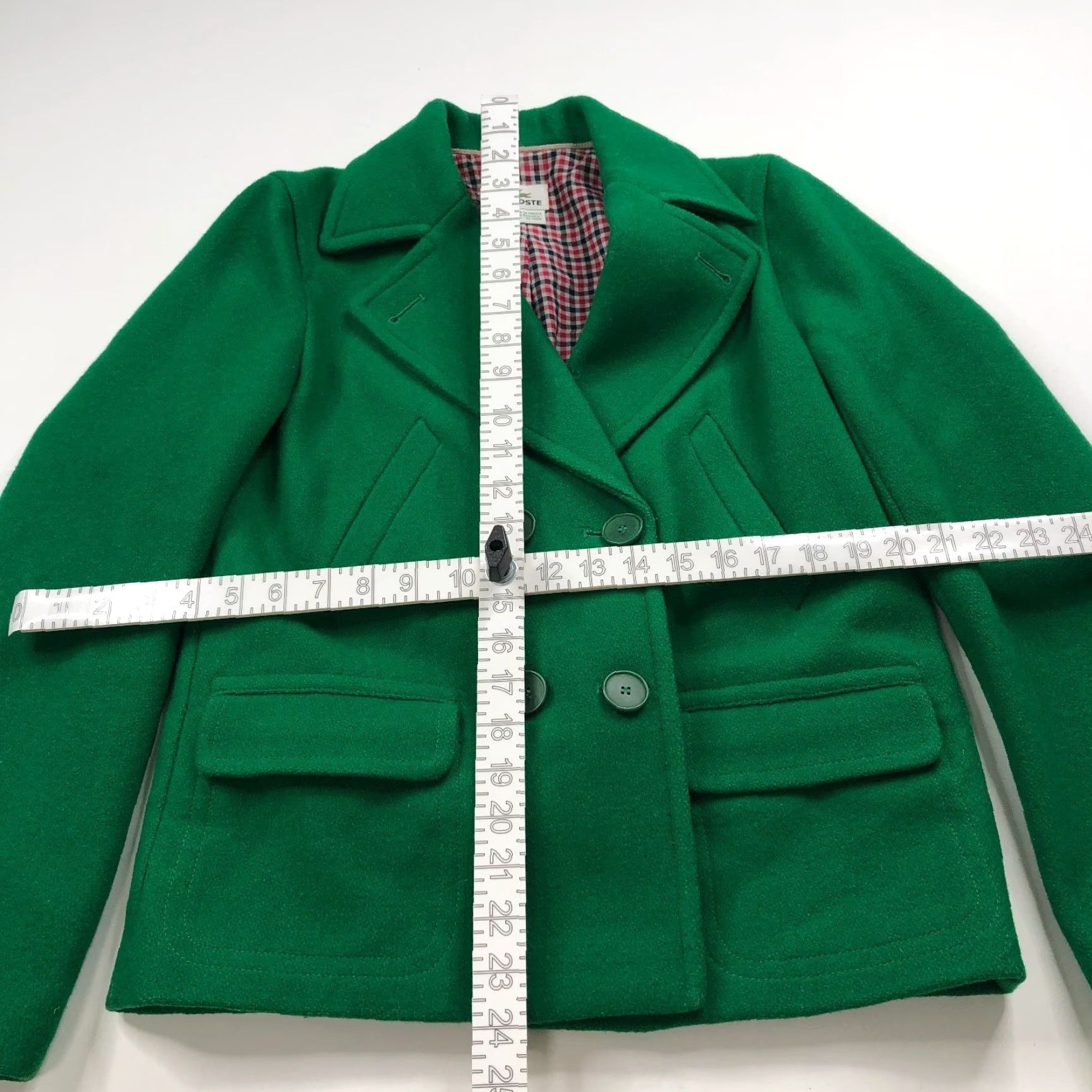 Lacoste Lacoste Blazer Jacket Wool Blend Double Breasted Green XS Women Regular Military/Business/Formal Style Blazer US XS Size XS / US 0-2 / IT 36-38 - 6 Thumbnail
