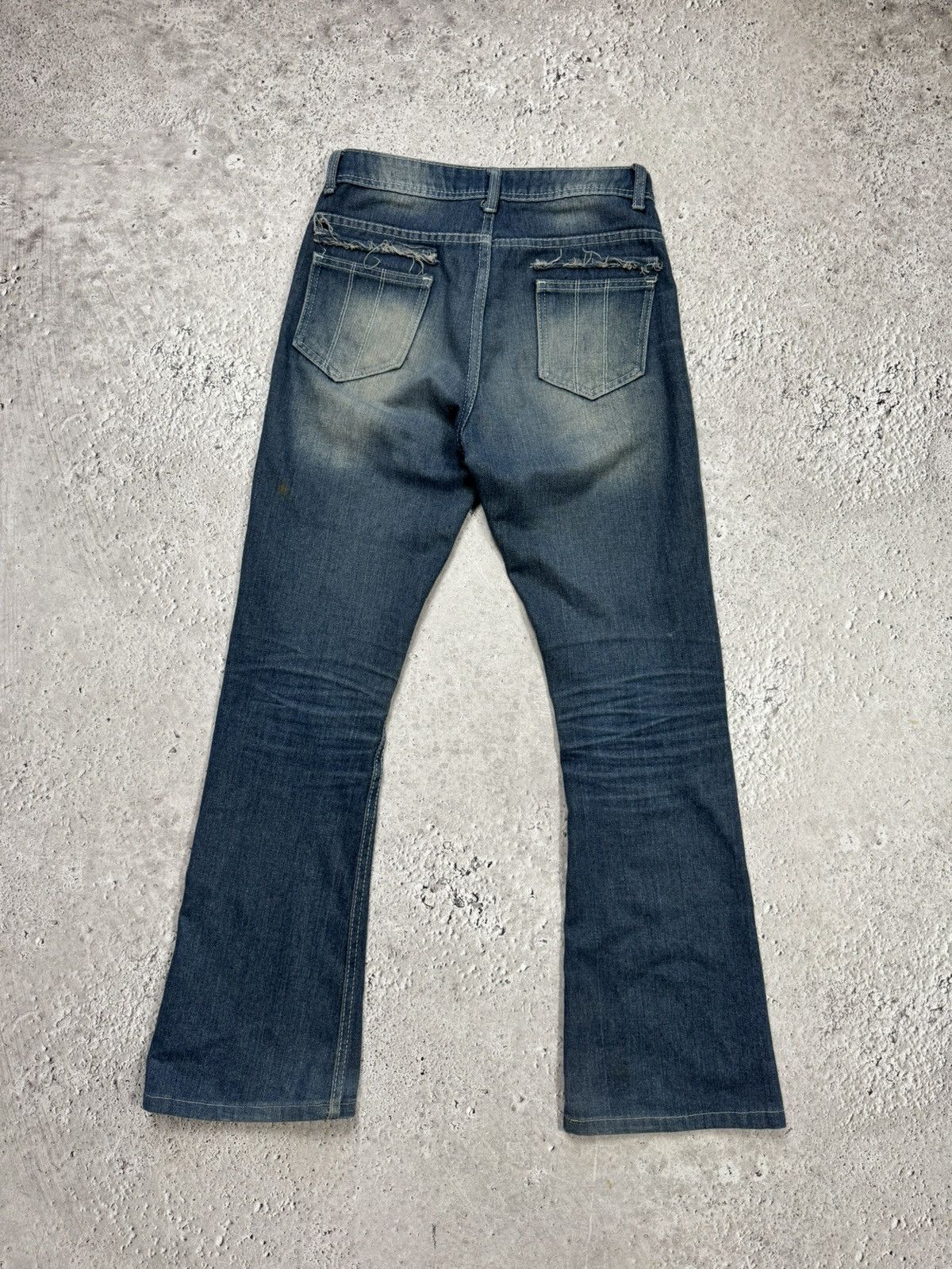 Other Vintage Flared Bootcut Jeans Wide Leg Distressed Mid Rise Size 26" / US 2 / IT 38 - 8 Thumbnail