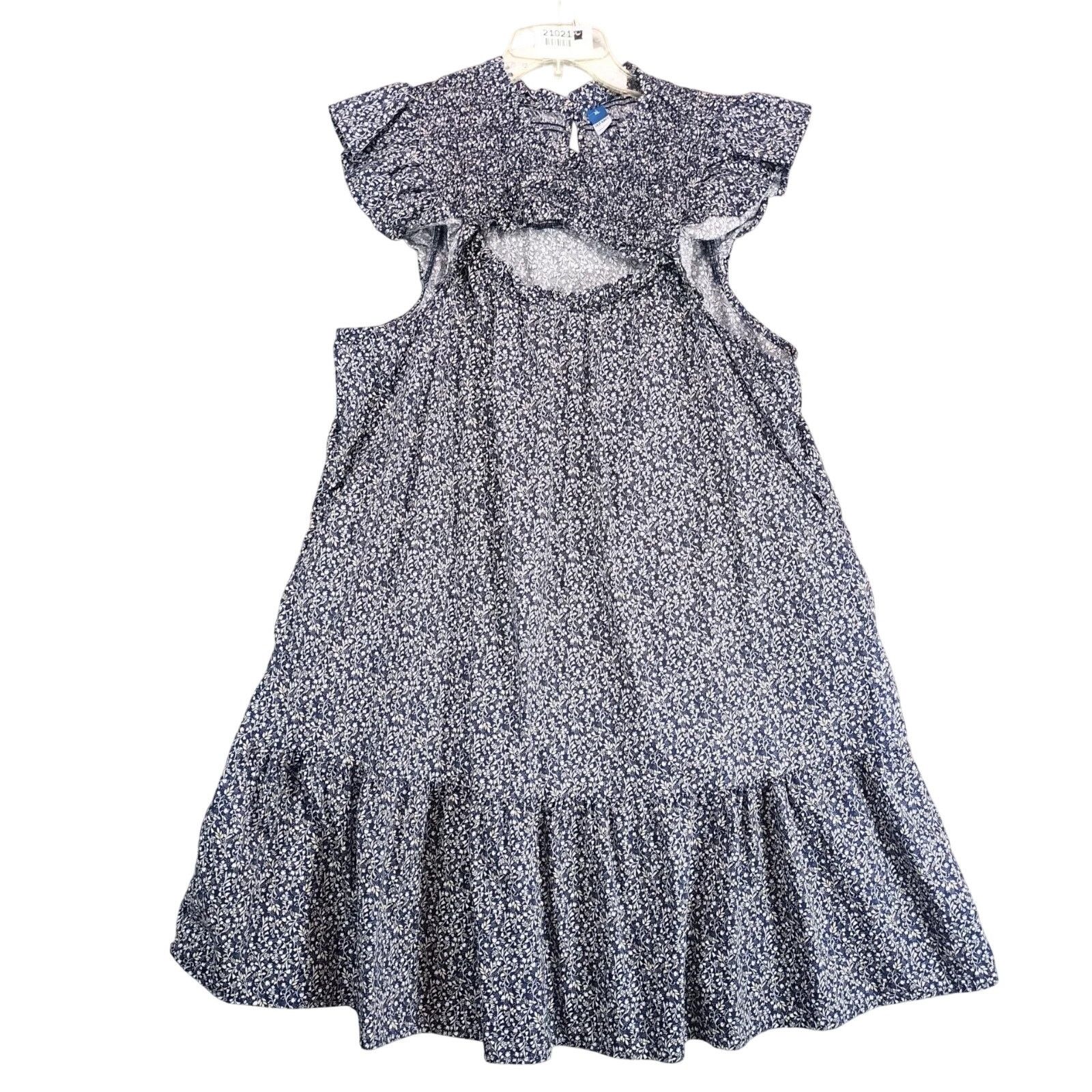 Old Navy Old Navy Ditsy Floral Tiered Dress XL Smocked Cutout Front Size XL / US 12-14 / IT 48-50 - 1 Thumbnail