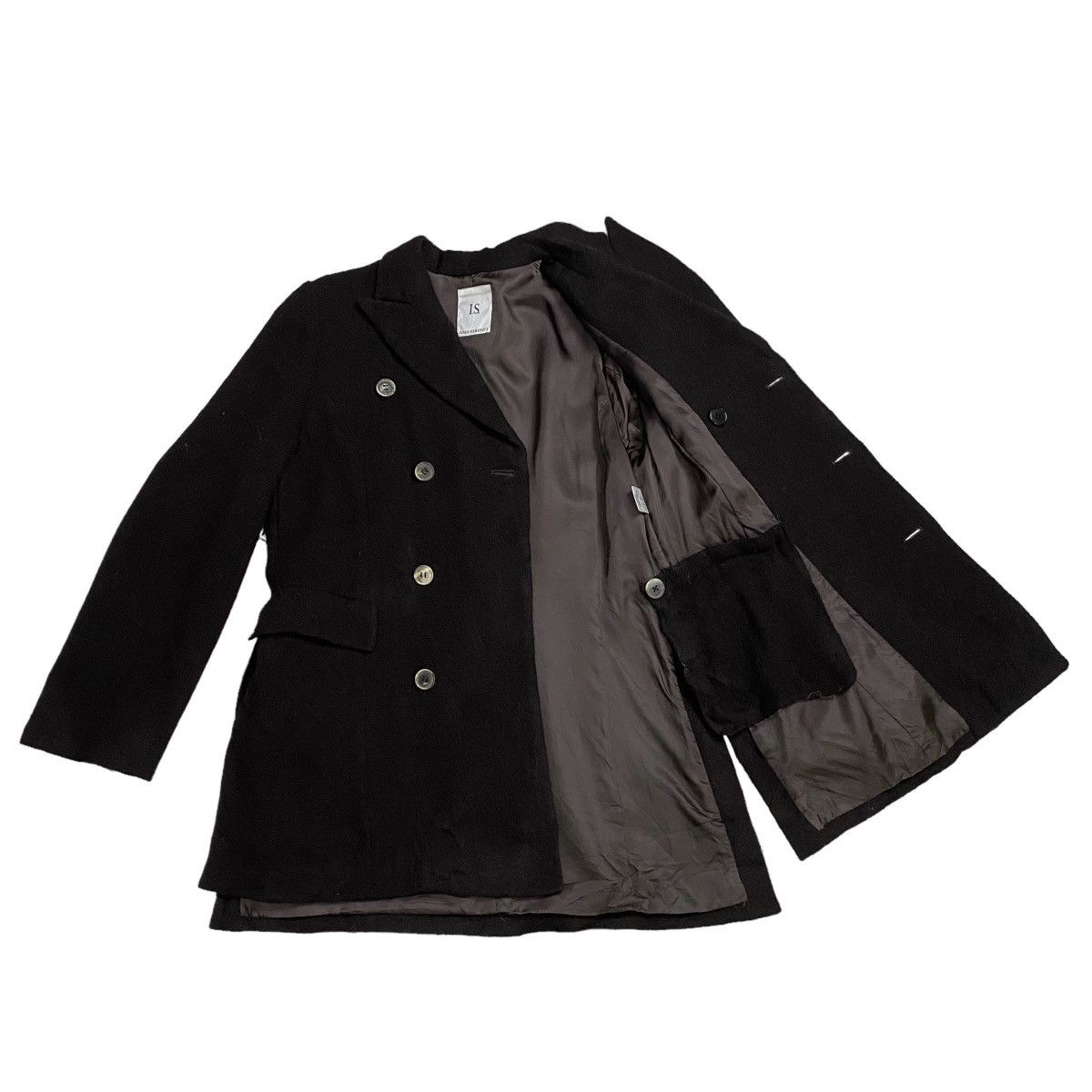 Issey Miyake × Japanese Brand ISSEY MIKAYE i.S SUNAOKUWAHARA DOUBLE BREAST COAT Size US L / EU 52-54 / 3 - 2 Thumbnail