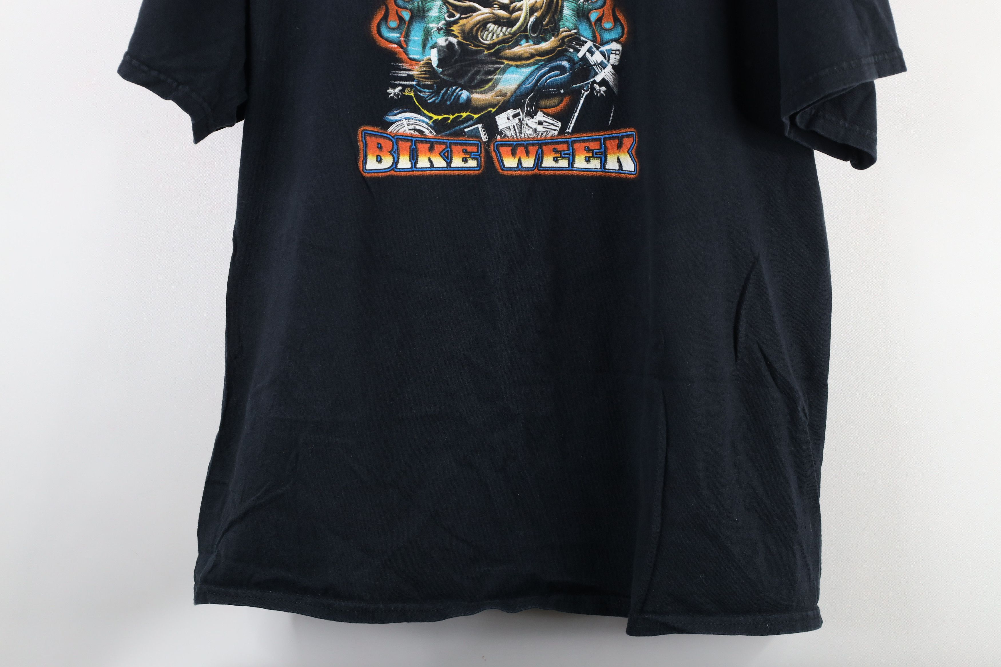 Vintage Vintage Y2K Bike Week Fire Flames Hog Motorcycle T-Shirt Size US XL / EU 56 / 4 - 3 Thumbnail