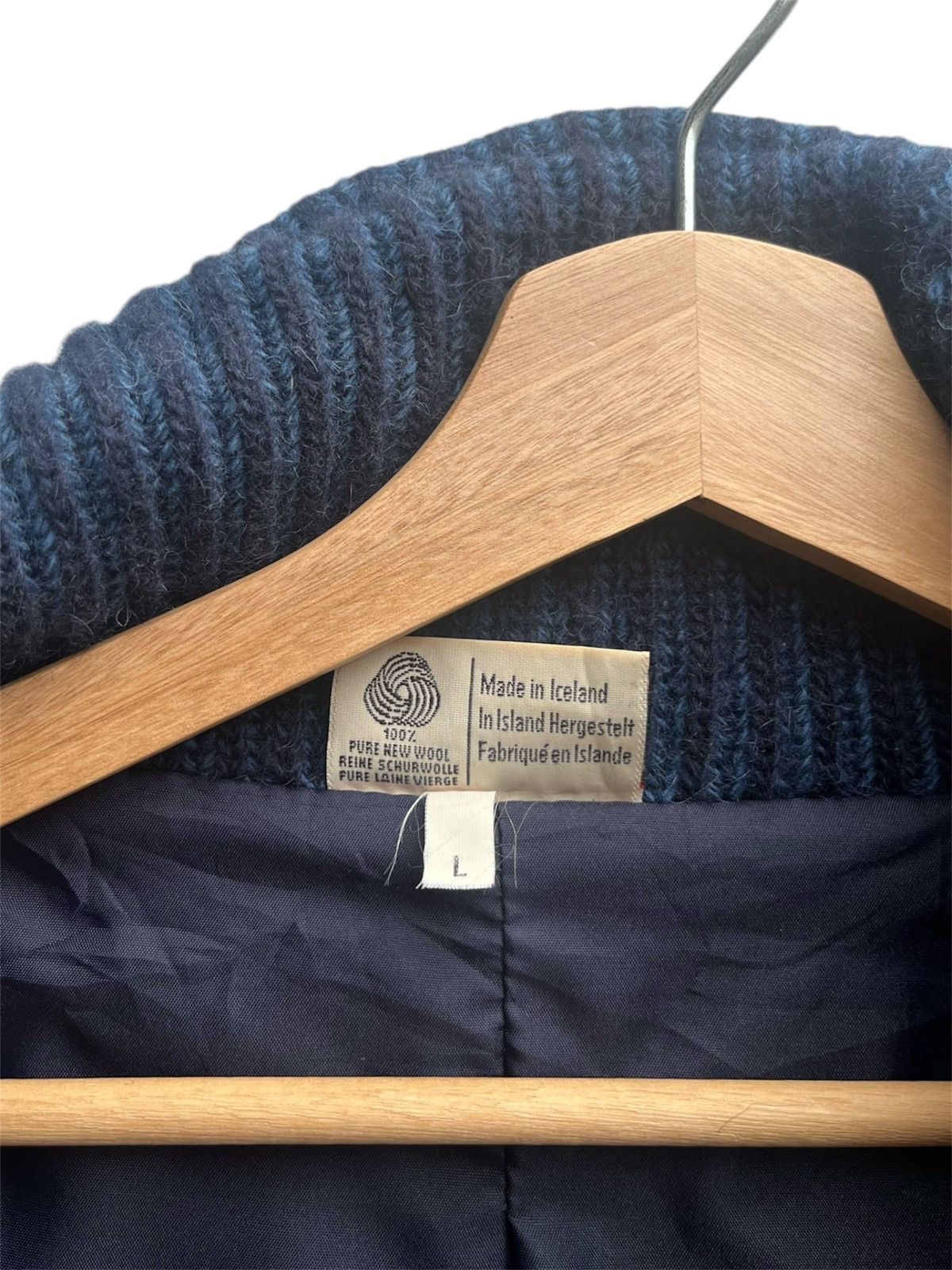 Vintage Vintage Samband of Iceland Double Breasted Knit Wool Jacket Size US L / EU 52-54 / 3 - 9 Thumbnail