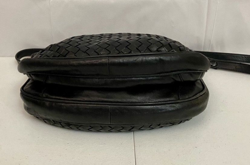 Cole Haan Cole Haan Black Leather Intrecciato Woven Shoulder Bag Size ONE SIZE - 12 Thumbnail