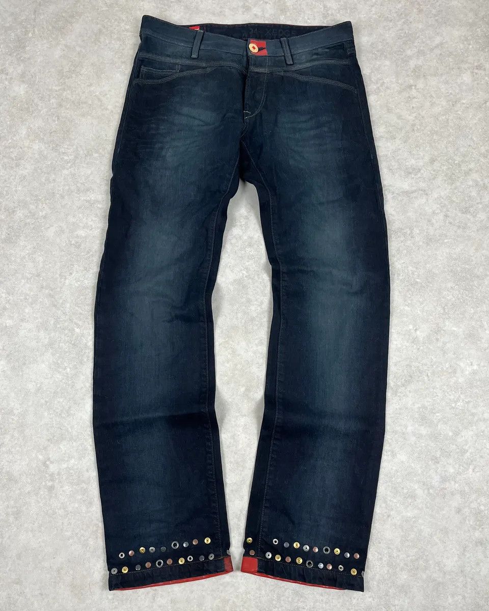 Marithe + Francois Girbaud SS2013 Marithé + François Girbaud Navy Blue Studded Denim Jeans Size US 32 / EU 48 - 1 Thumbnail