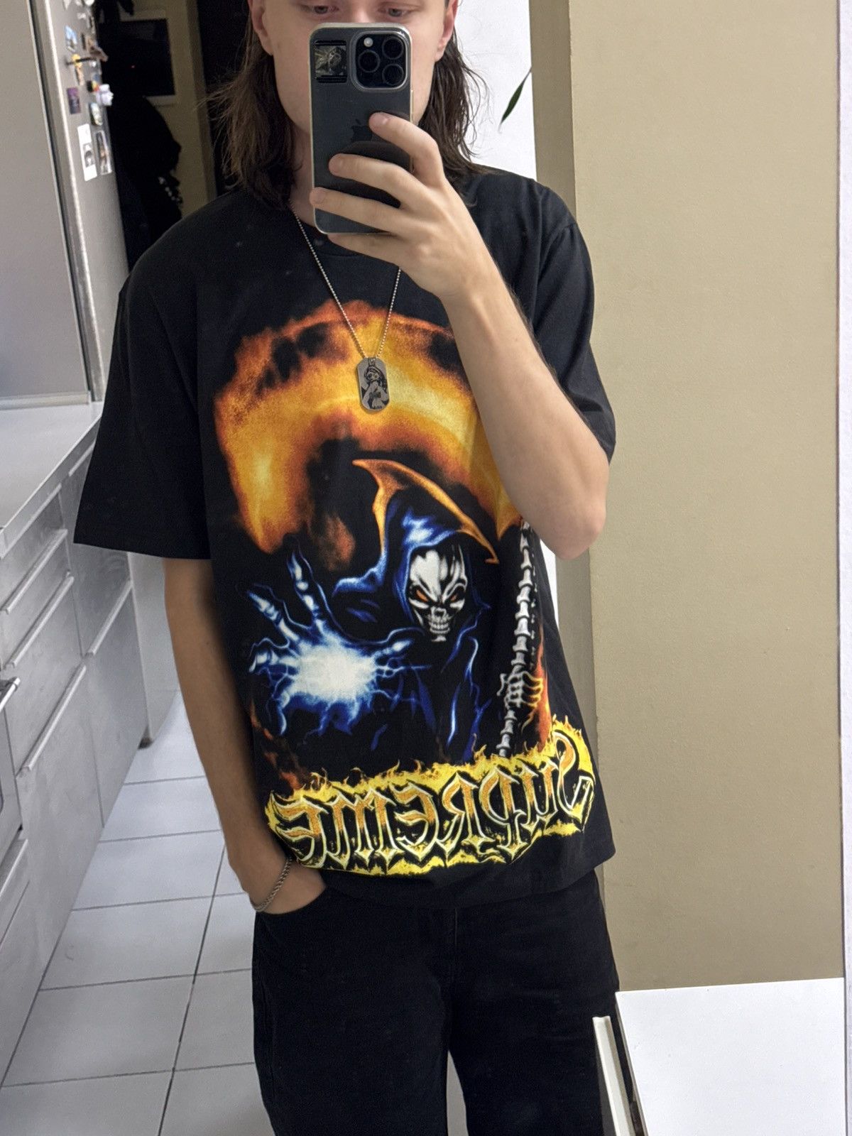 Supreme Ss26 Supreme Grim Reaper Tee Size US L / EU 52-54 / 3 - 5 Thumbnail