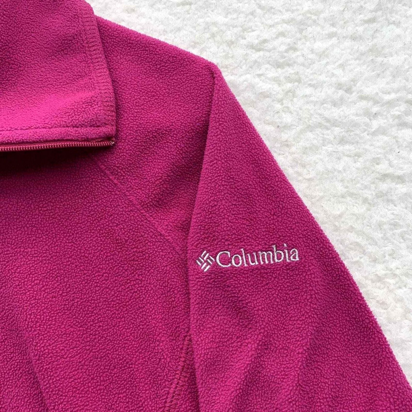 Pinko Columbia Fleece Jacket Womens Medium M Pink 1/4 Zip Lightweight Hiking Size M / US 6-8 / IT 42-44 - 2 Thumbnail