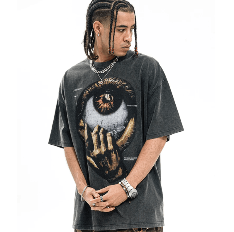 T-Shirt Eye Washed Black