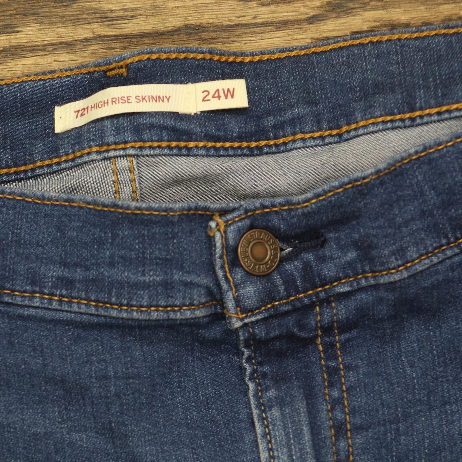 Levi's Nwt Levis High Rise Skinny Jeans Straight Through Blue 24w Size 42" / US 20 - 5 Thumbnail
