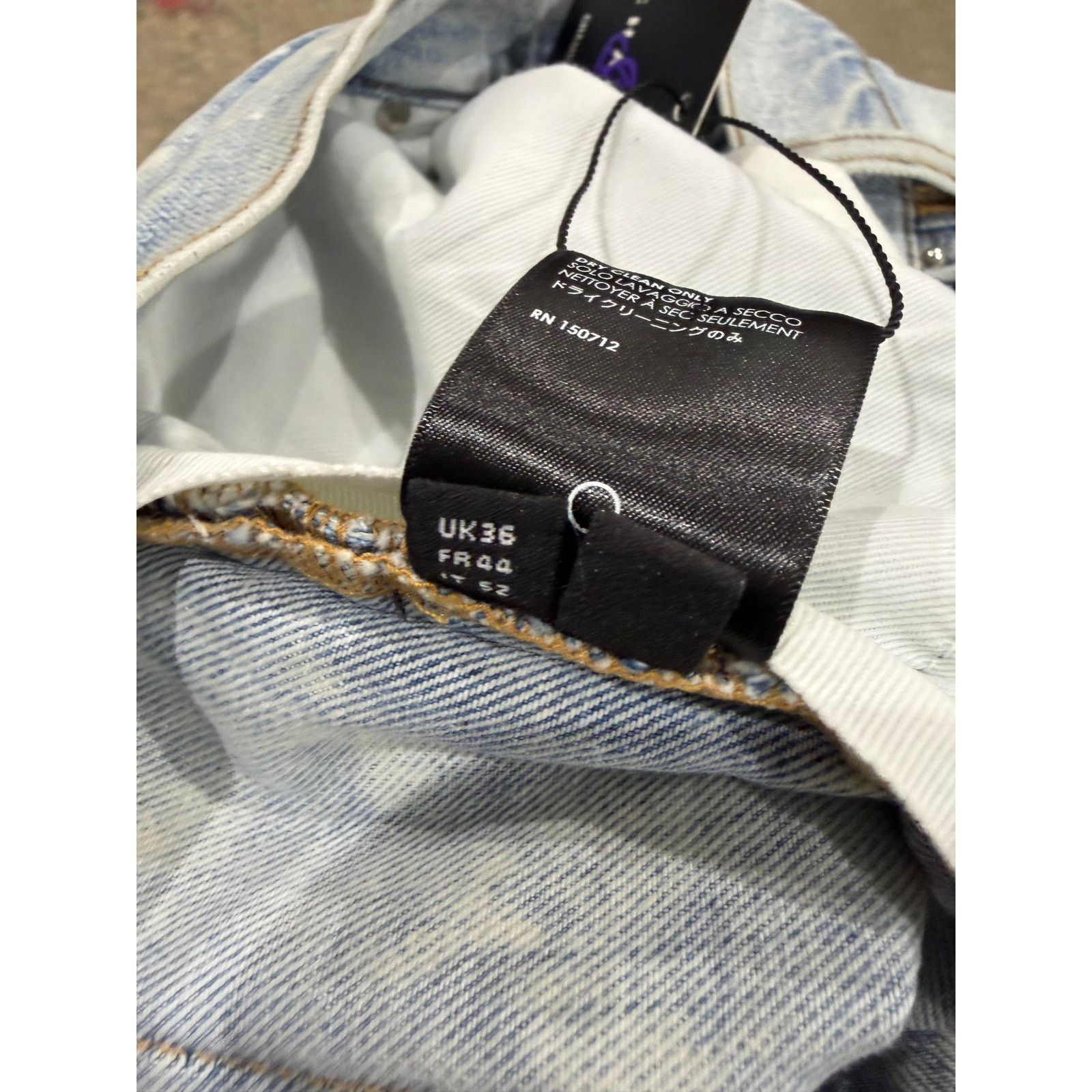 Amiri Amiri Bleached Rainbow Crystal Light Wash Jeans Size US 36 / EU 52 - 3 Thumbnail