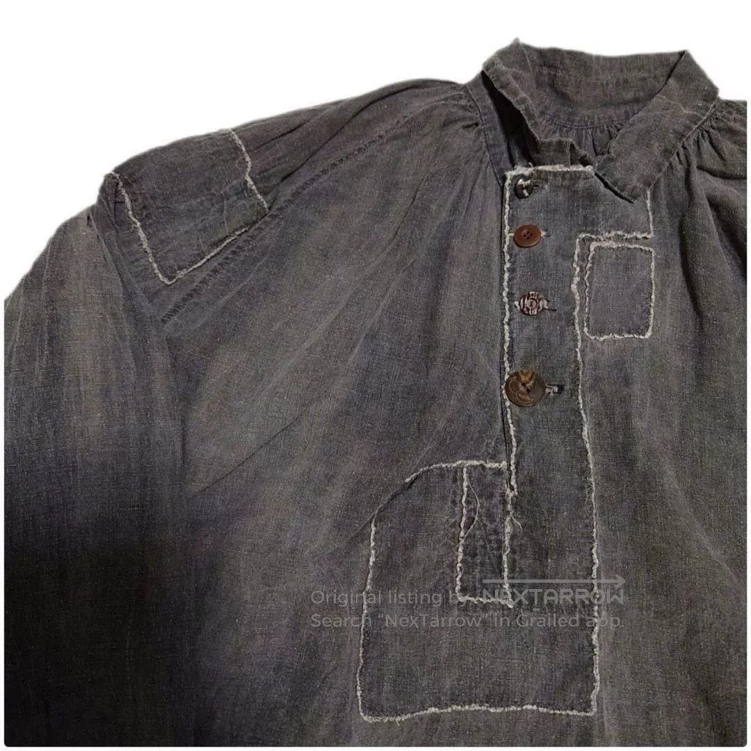 Japanese Brand Japanese Antique Boro Linen Smock Shirt. Size US M / EU 48-50 / 2 - 3 Thumbnail