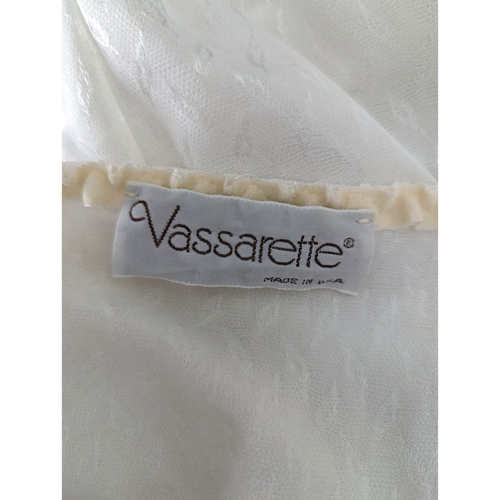 Vintage VINTAGE 80s Nightgown Lingerie White Maxi L 14/16 Ruffles Womens Size ONE SIZE - 4 Thumbnail