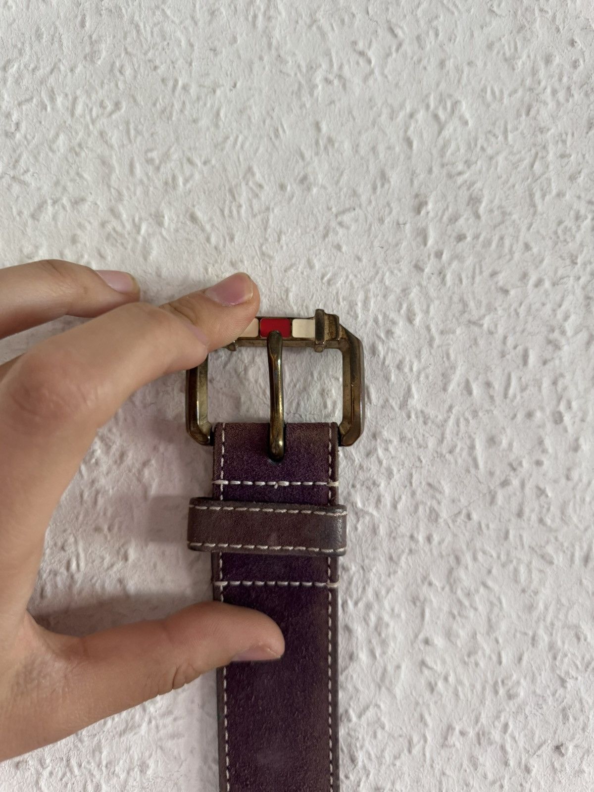 Dsquared2 Purple Suede Belt Size 34 - 2 Thumbnail