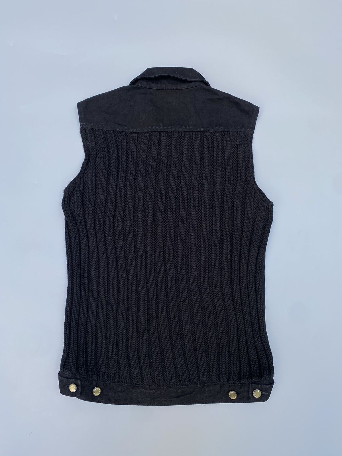 Alexander McQueen 2000s Alexander Mcqueen- Cargo Denim Knit Vest Size US M / EU 48-50 / 2 - 10 Thumbnail