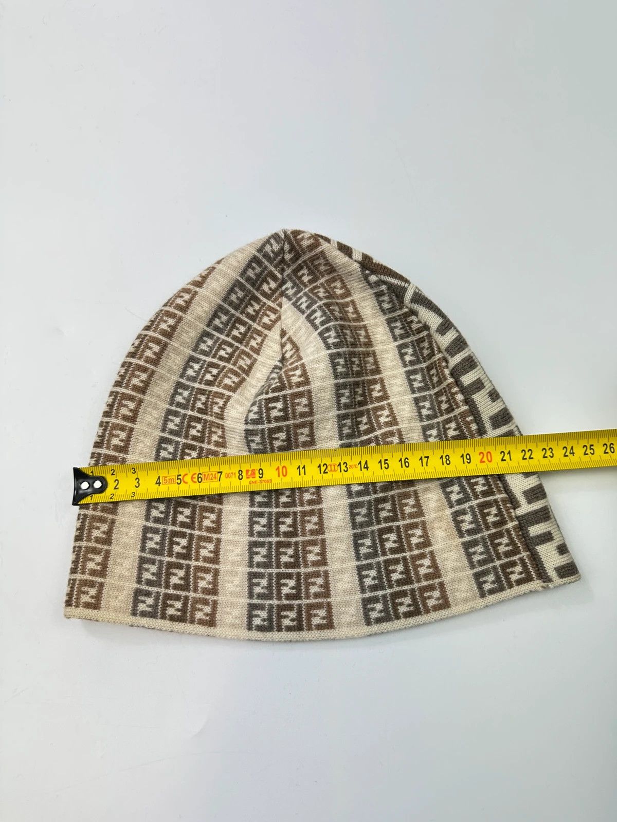 Fendi Fendi Multi Monogram Wool Beige Brown Beanie Size ONE SIZE - 9 Thumbnail
